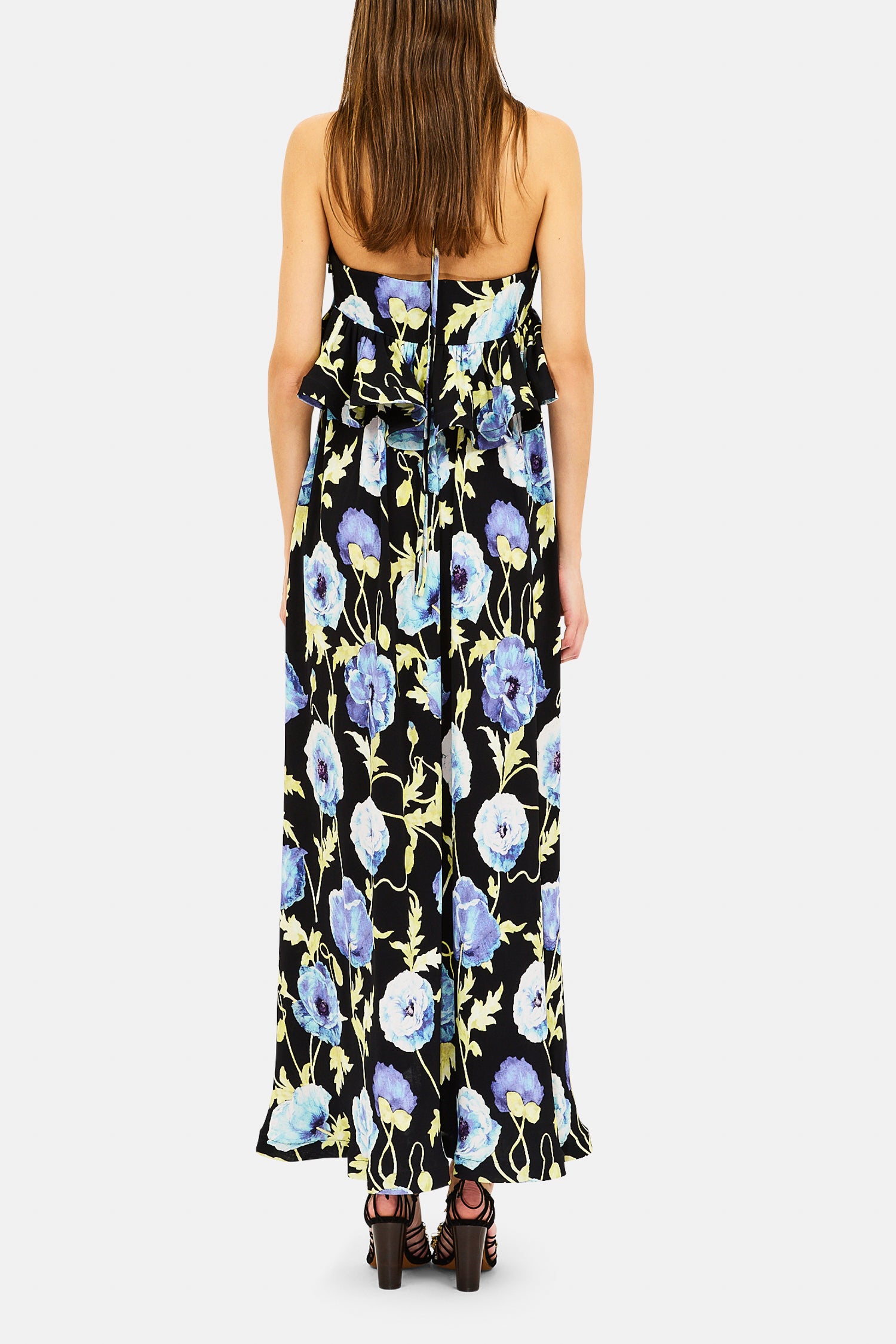 Ulla Johnson ⁣⁢Leonie Halter Maxi Jurk Met Ruches - Moon Garden⁤⁣