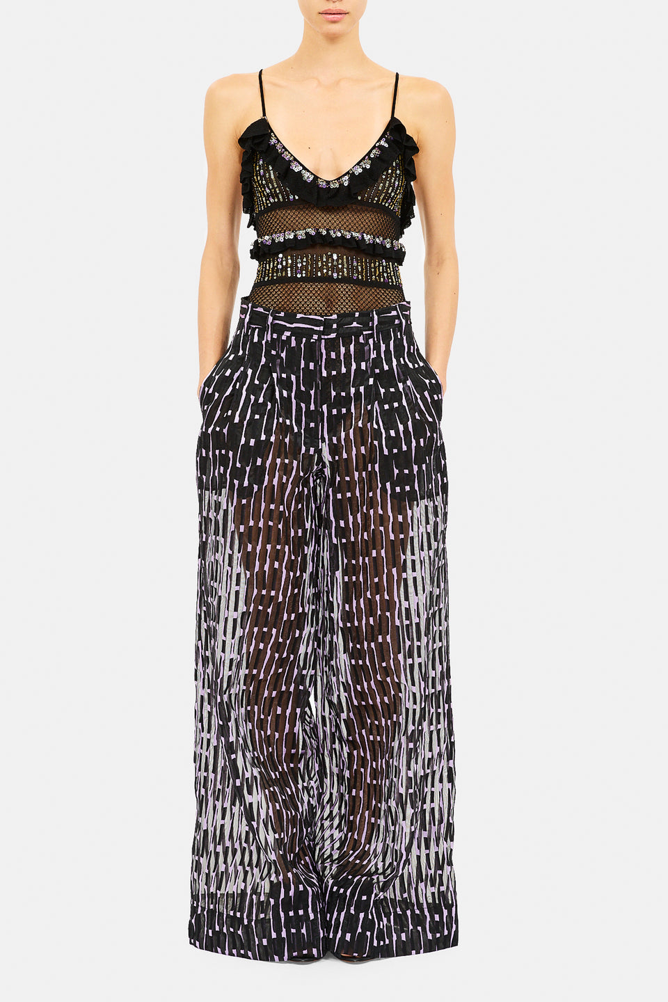 ⁣⁢Stone Pantalon à jambe large - Hollyhock⁤⁣