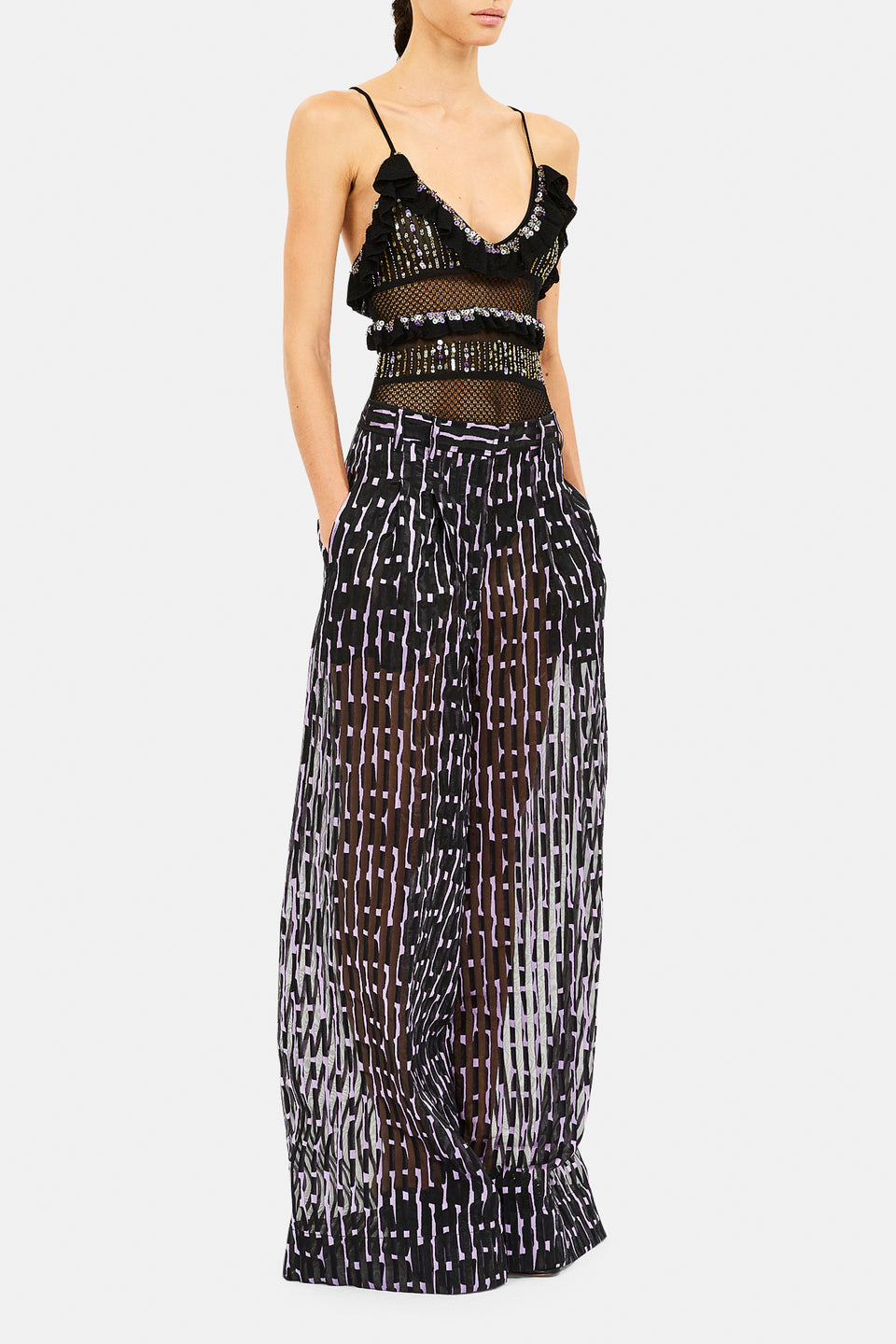 ⁣⁢Stone Pantalon à jambe large - Hollyhock⁤⁣