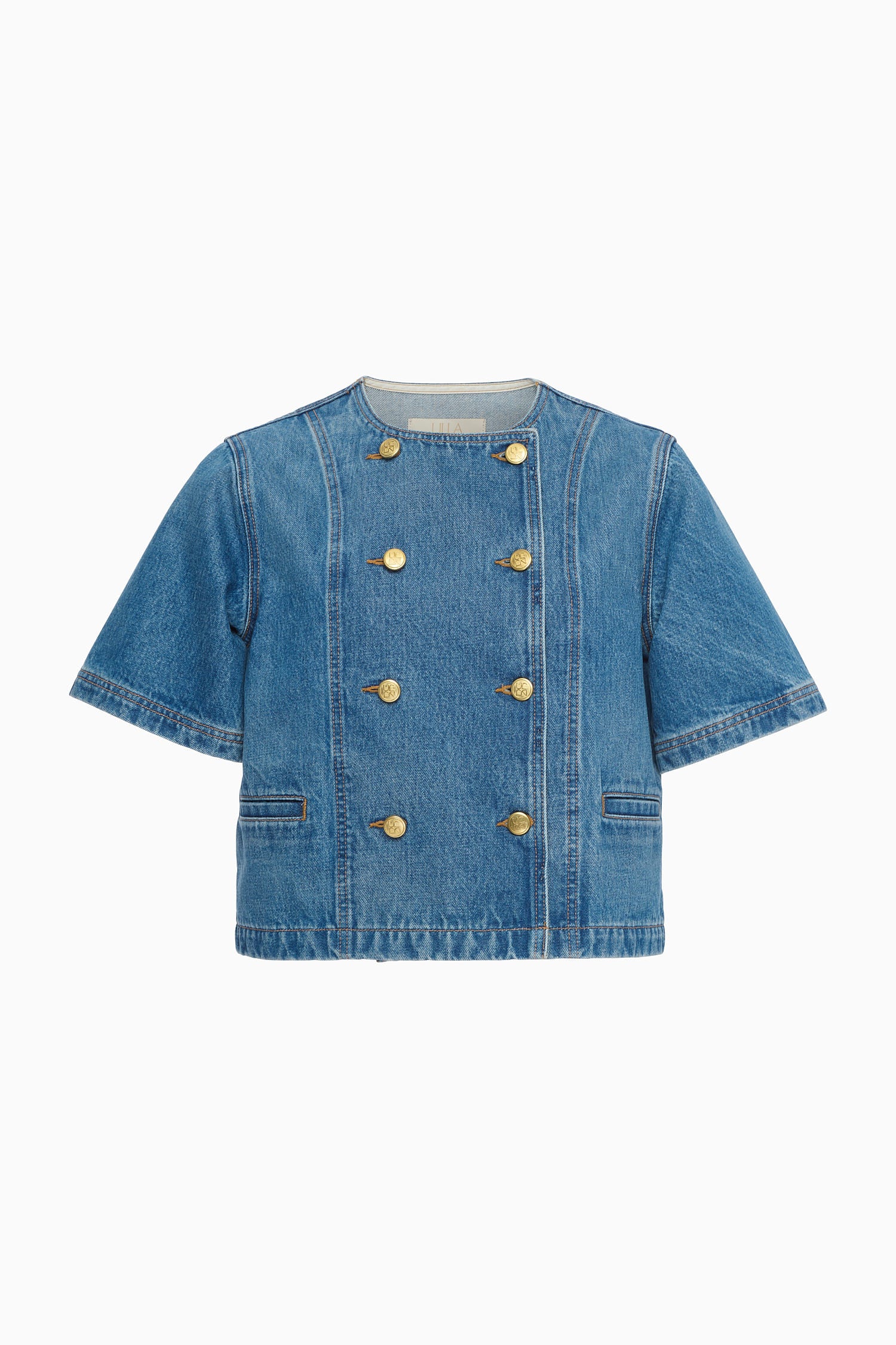 The Serge Short Sleeve Jacket - Danube Medium Wash Denim