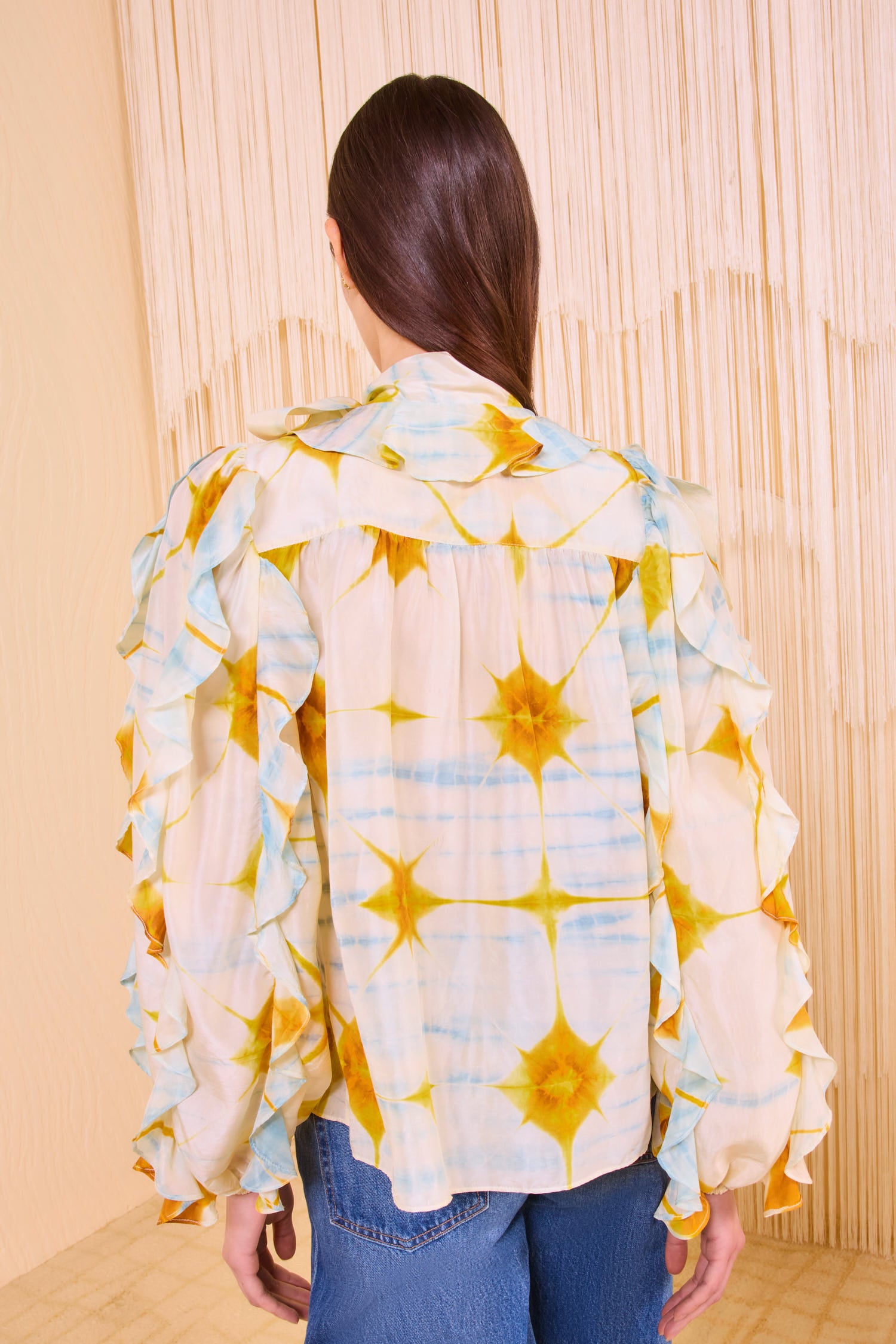 Ulla Johnson Abelie Necktie Long Sleeve Blouse - Dawn