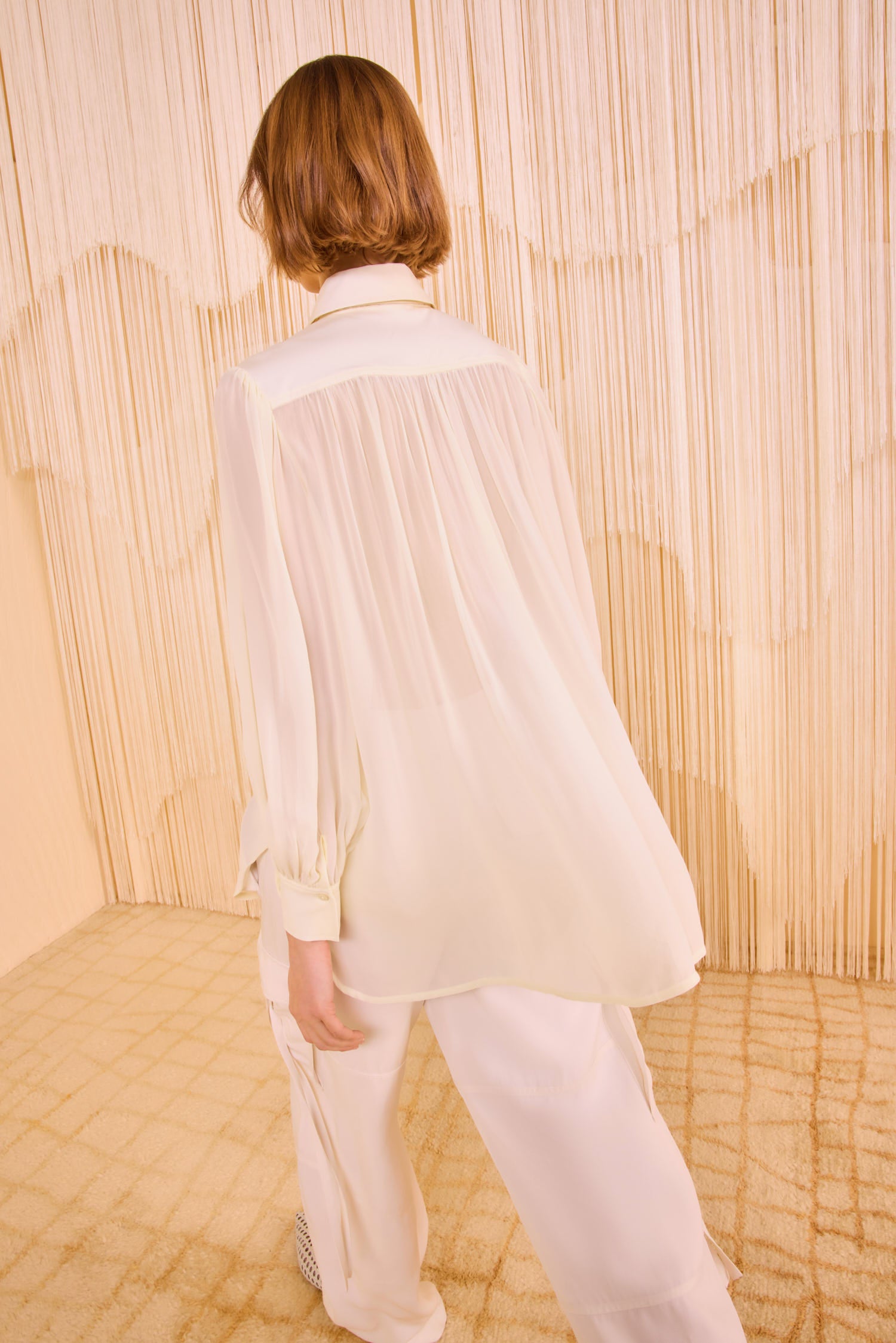 Adelaide Long Sleeve Tunic - Pearl