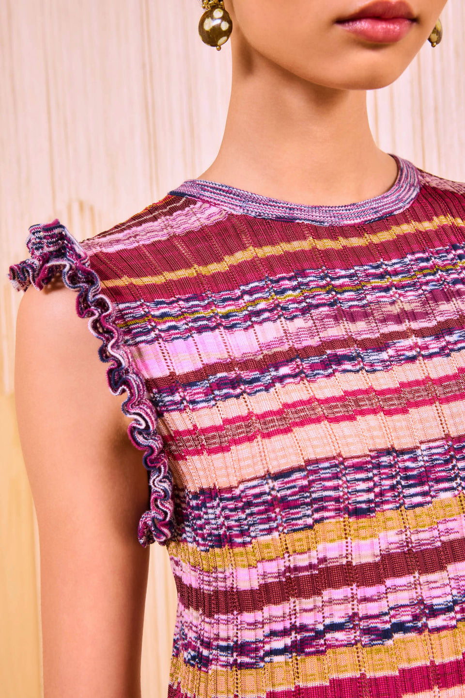 Ajak Sleeveless Knit Midi Dress - Prism