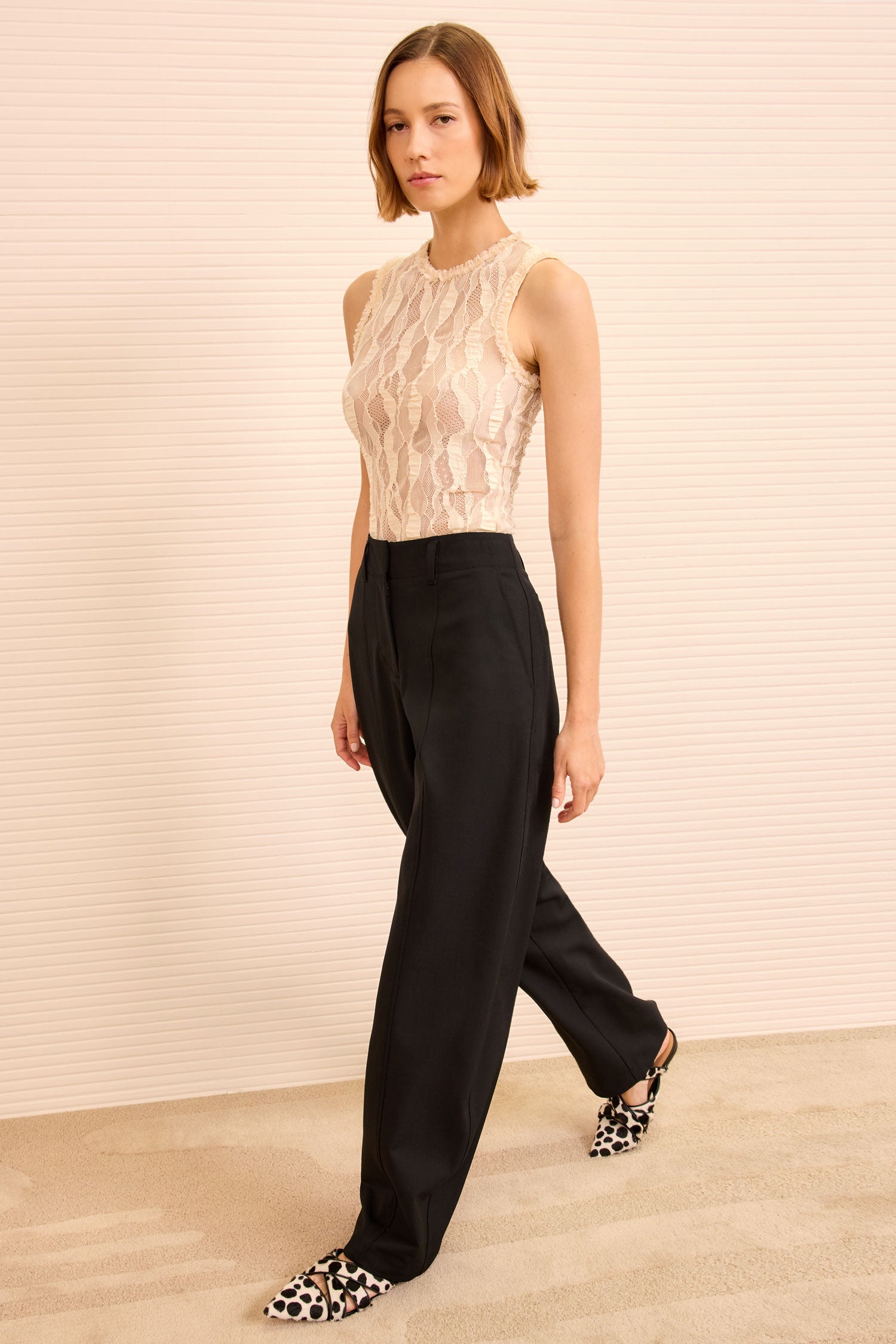 Ames Barrell Leg Trouser - Noir