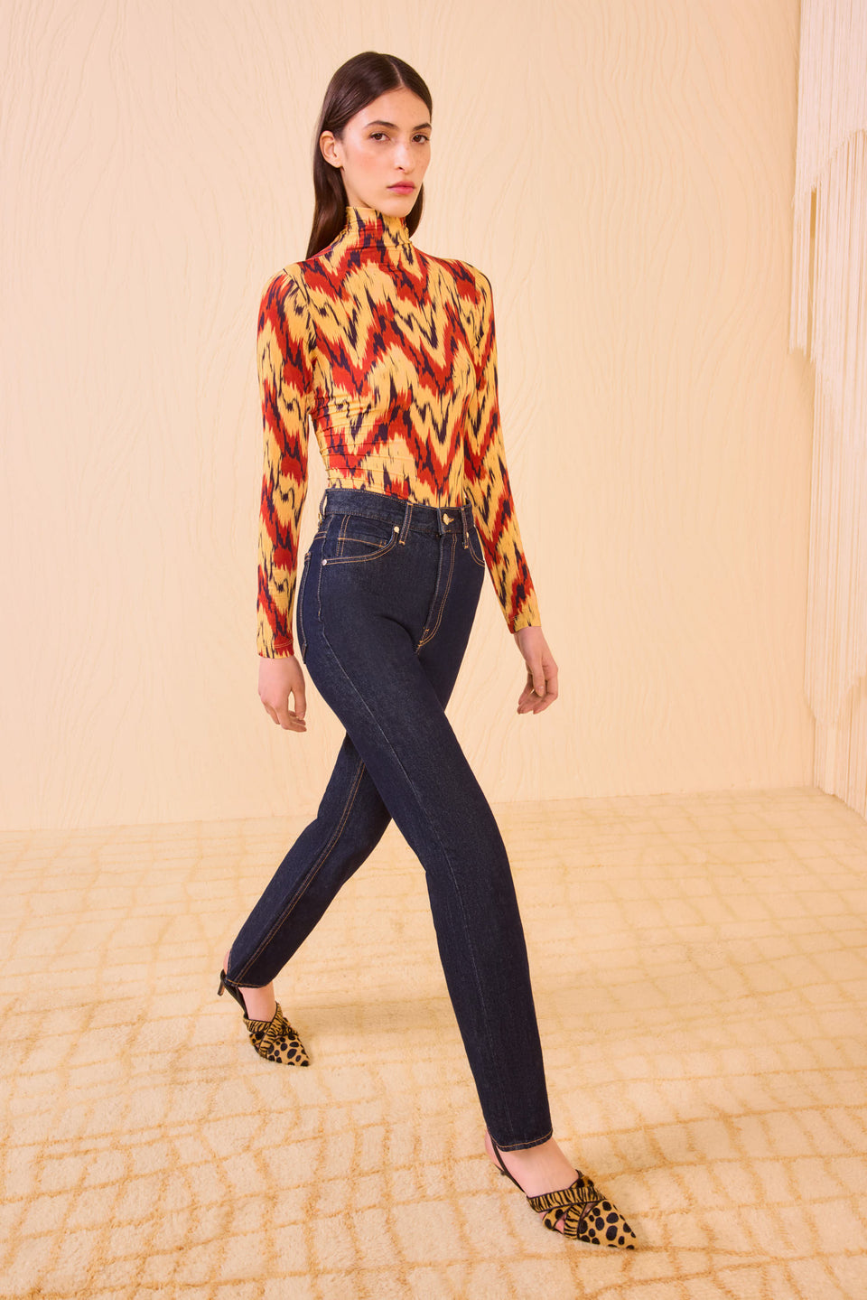 Aurelia Long Sleeve Turtleneck - Carnelian