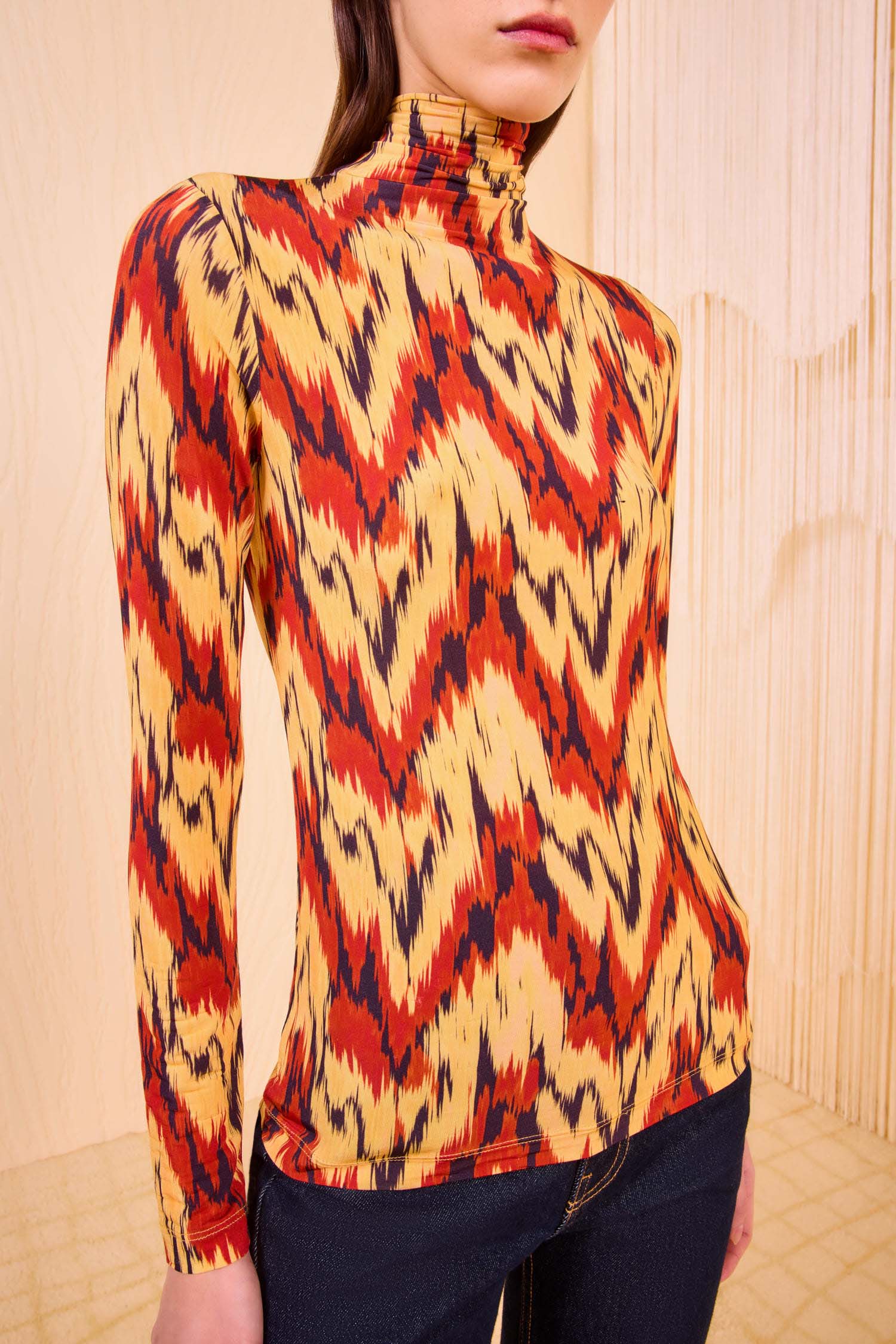 Aurelia Long Sleeve Turtleneck - Carnelian