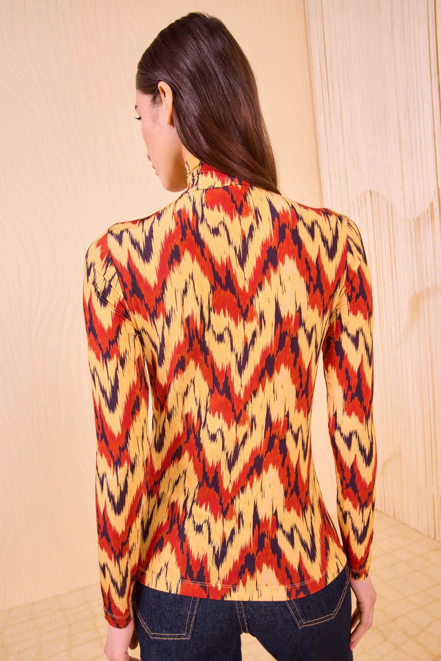 Aurelia Long Sleeve Turtleneck - Carnelian