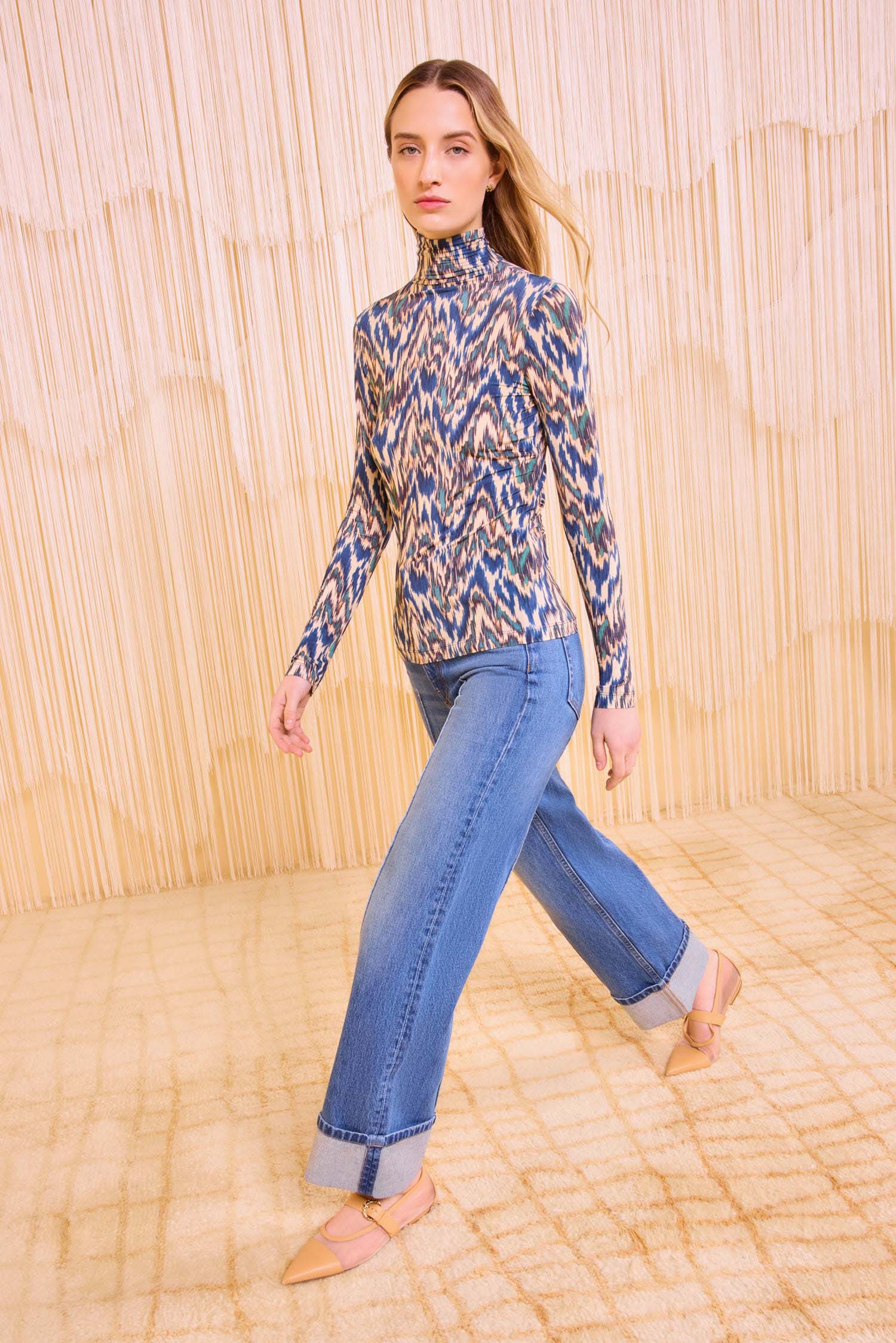 Aurelia Long Sleeve Turtleneck - Riverslate