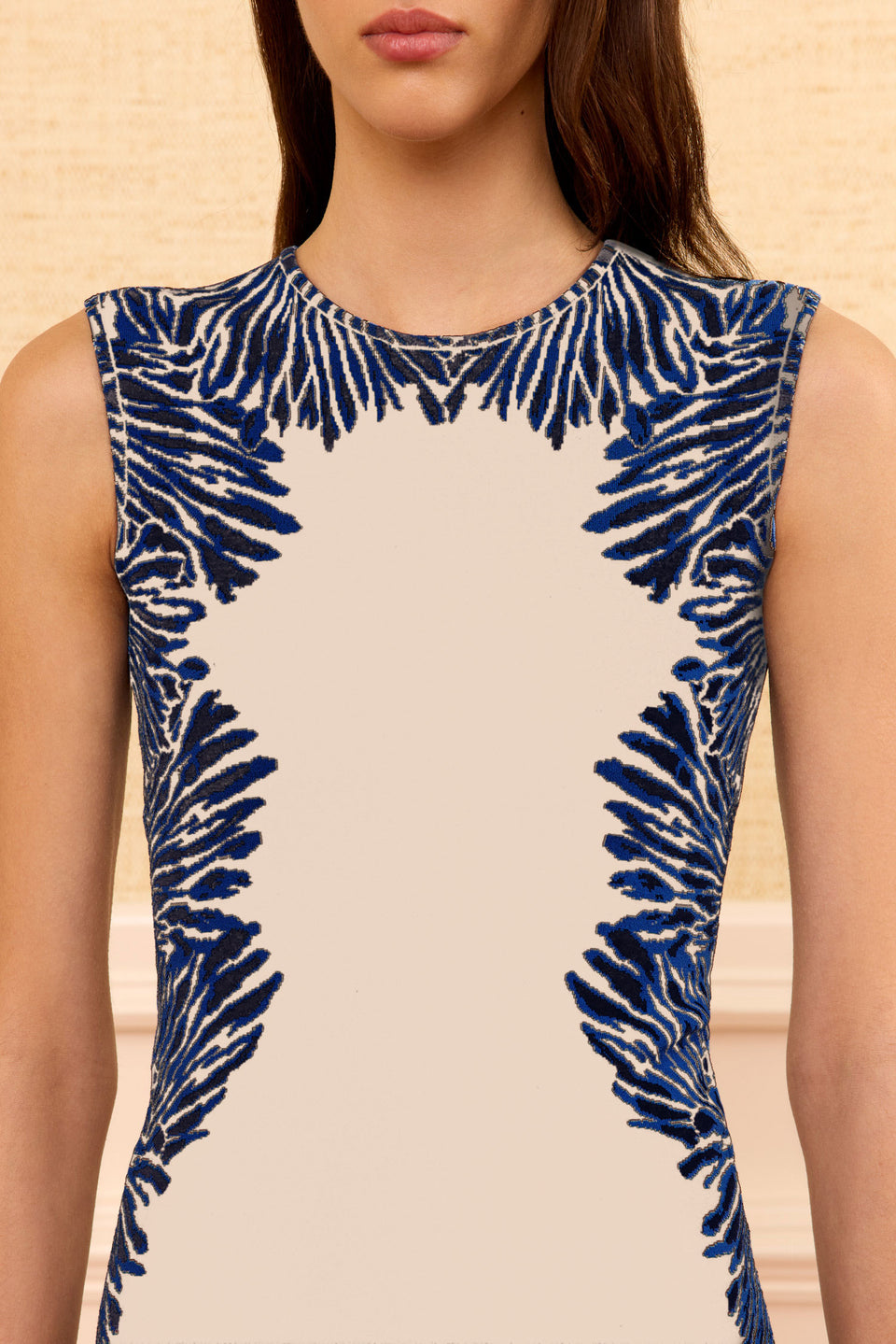 Aylin Knit Jacquard Top - Ocean