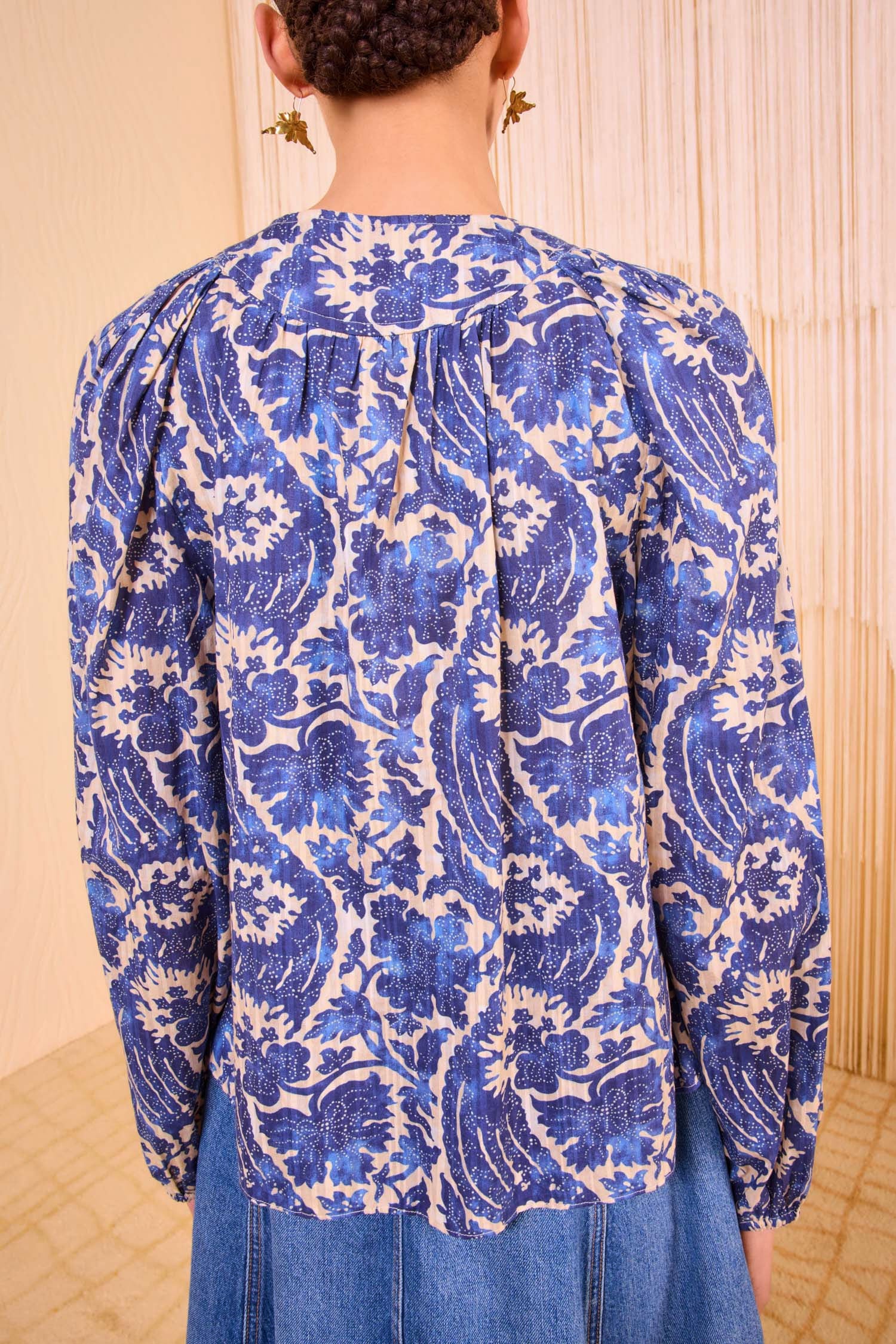 Brea Long Sleeve Blouse - Ocean