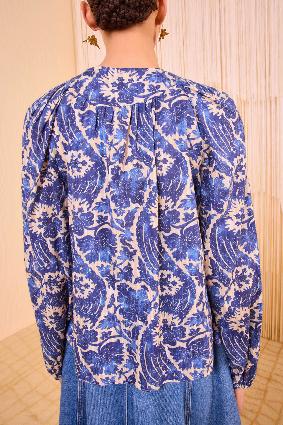 Brea Long Sleeve Blouse - Ocean