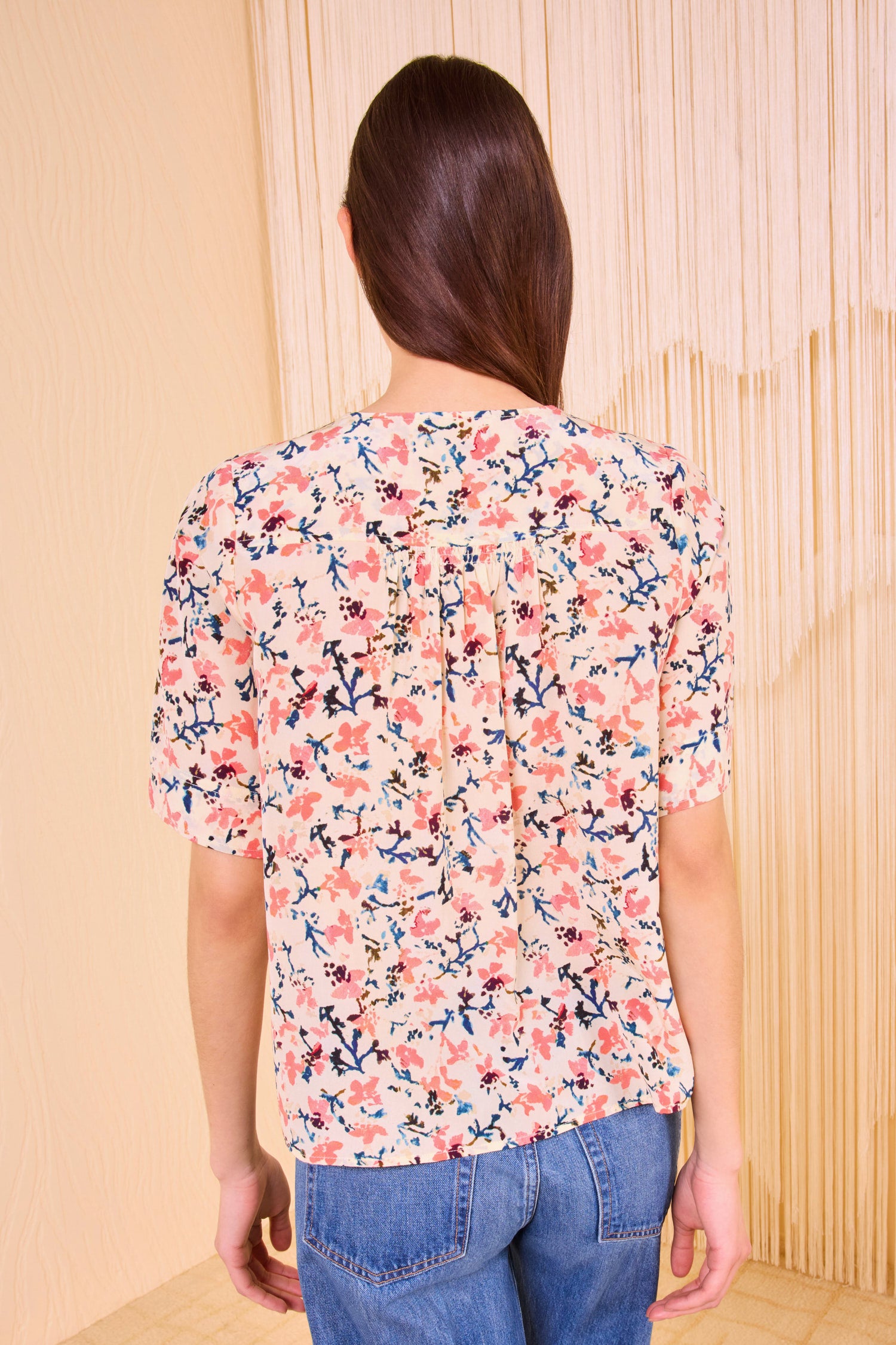 Ulla Johnson Calla Short Sleeve Top - Plumeria