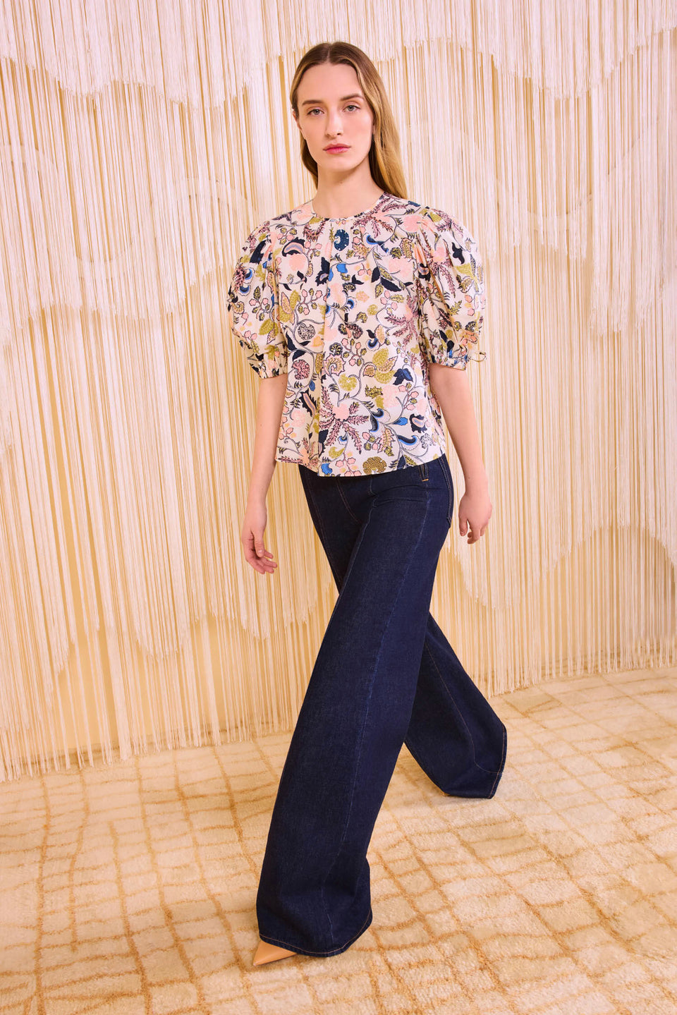 Coralie Short Sleeve Blouse - Magnolia