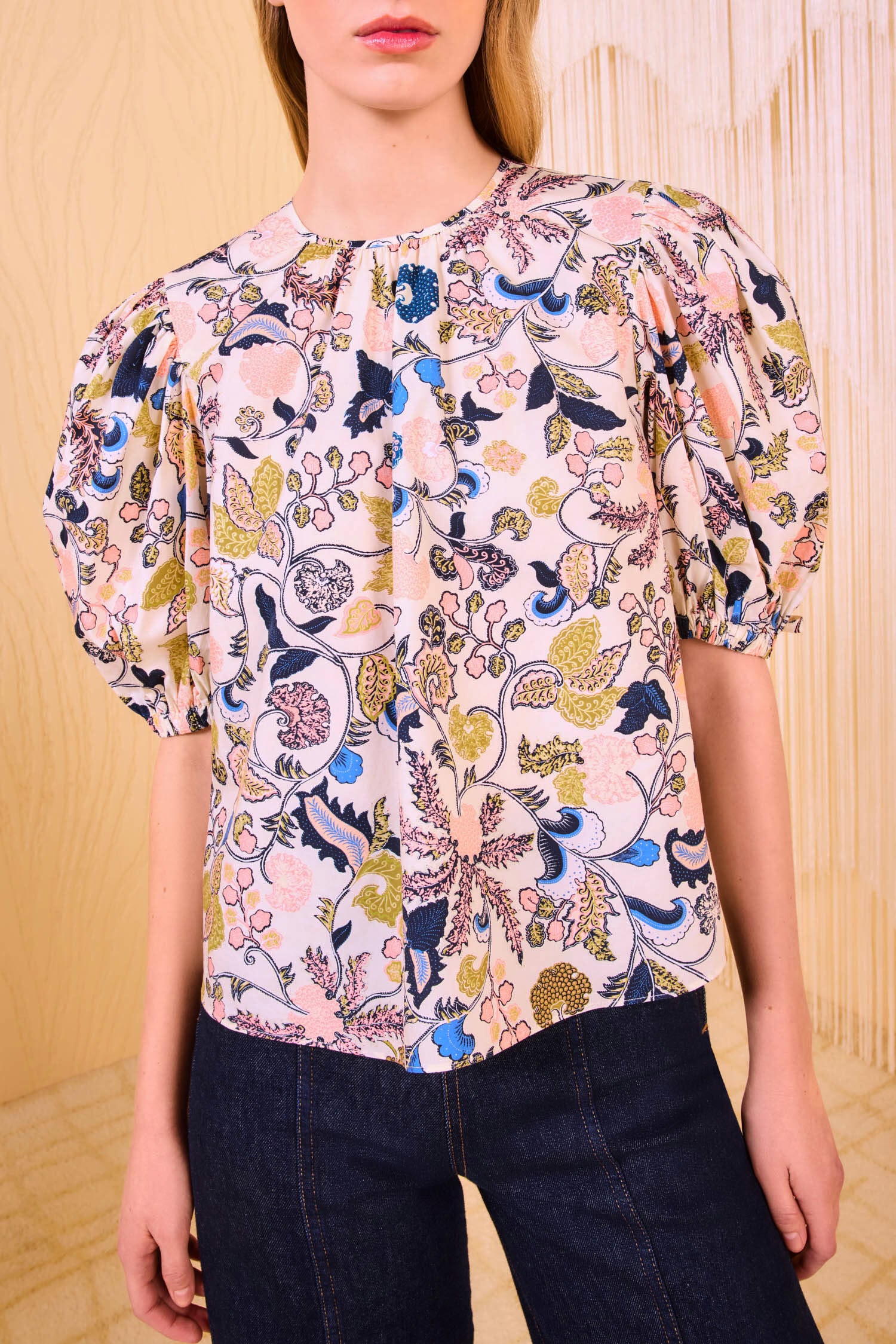 Coralie Short Sleeve Blouse - Magnolia
