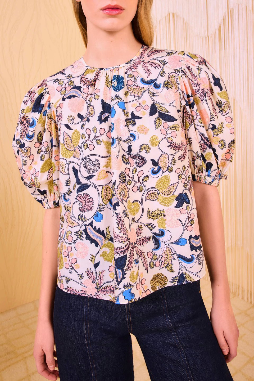 Coralie Short Sleeve Blouse - Magnolia