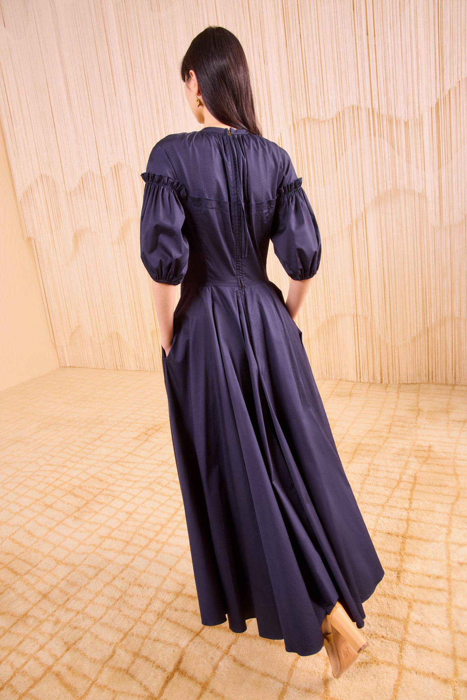 Estelle Short Sleeve Corset Dress - Midnight