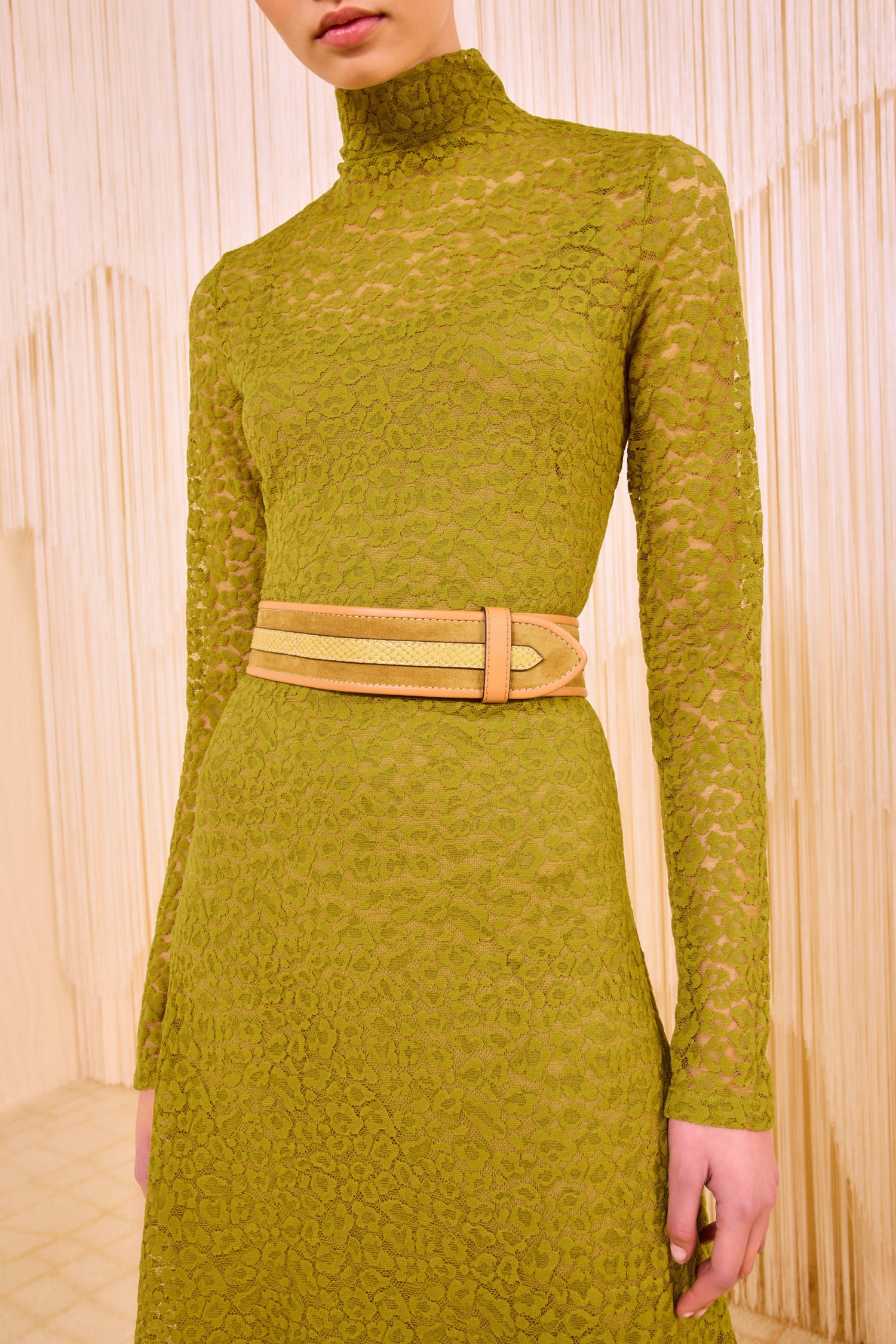 Gemma Patwork Belt - Camel Patchwork