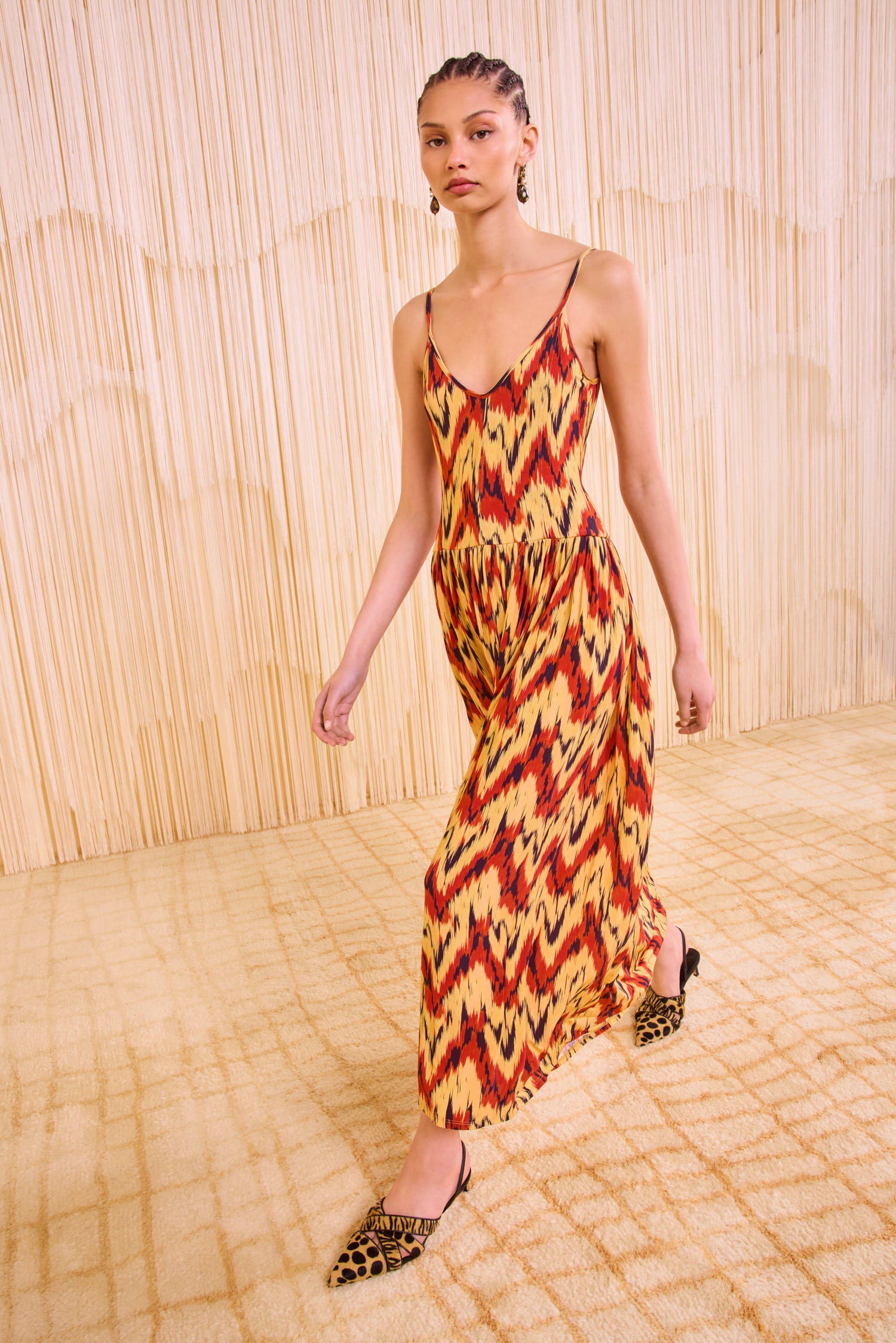 Ulla Johnson Idalia Fitted Long Dress - Carnelian