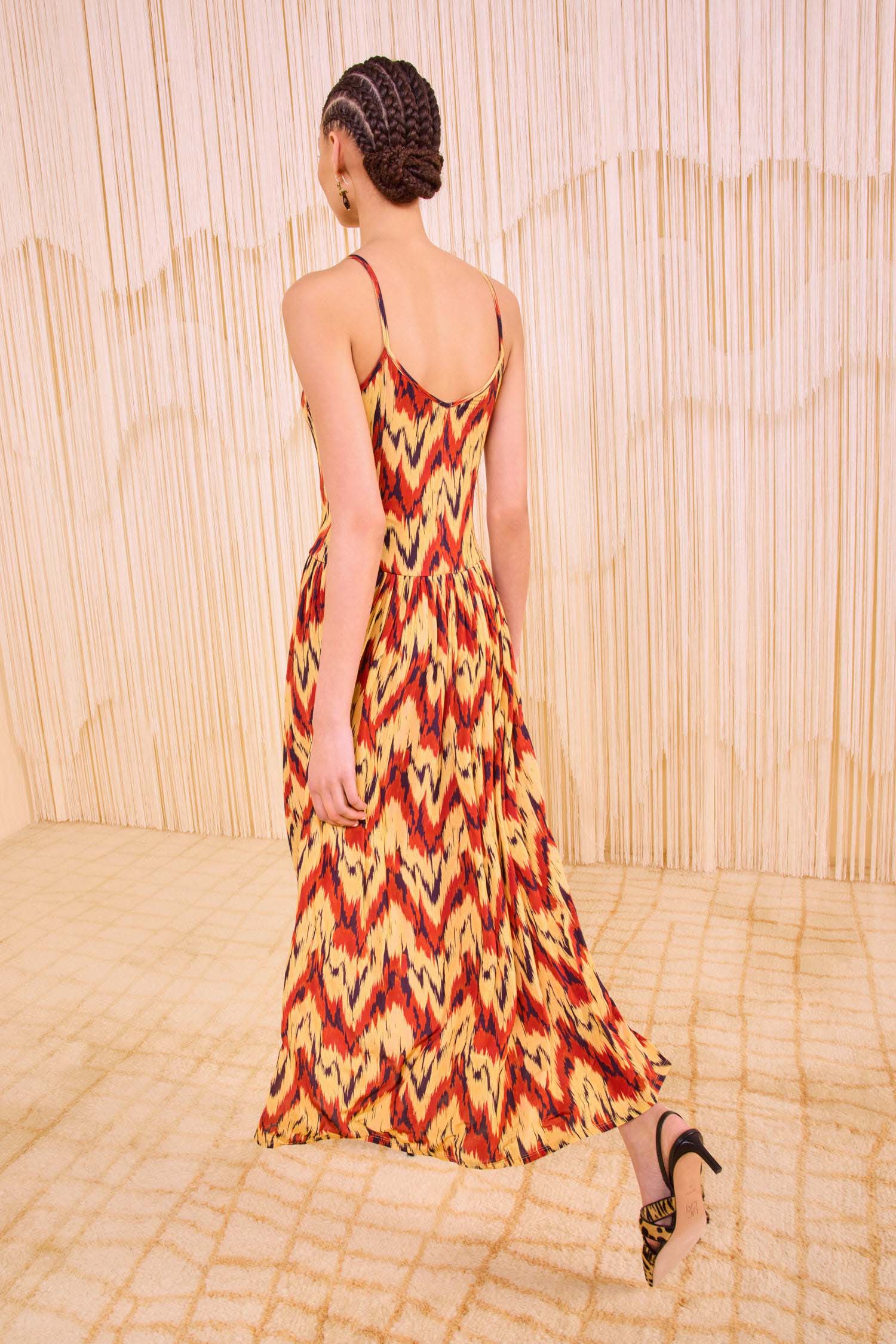 Idalia Fitted Midi Dress - Carnelian