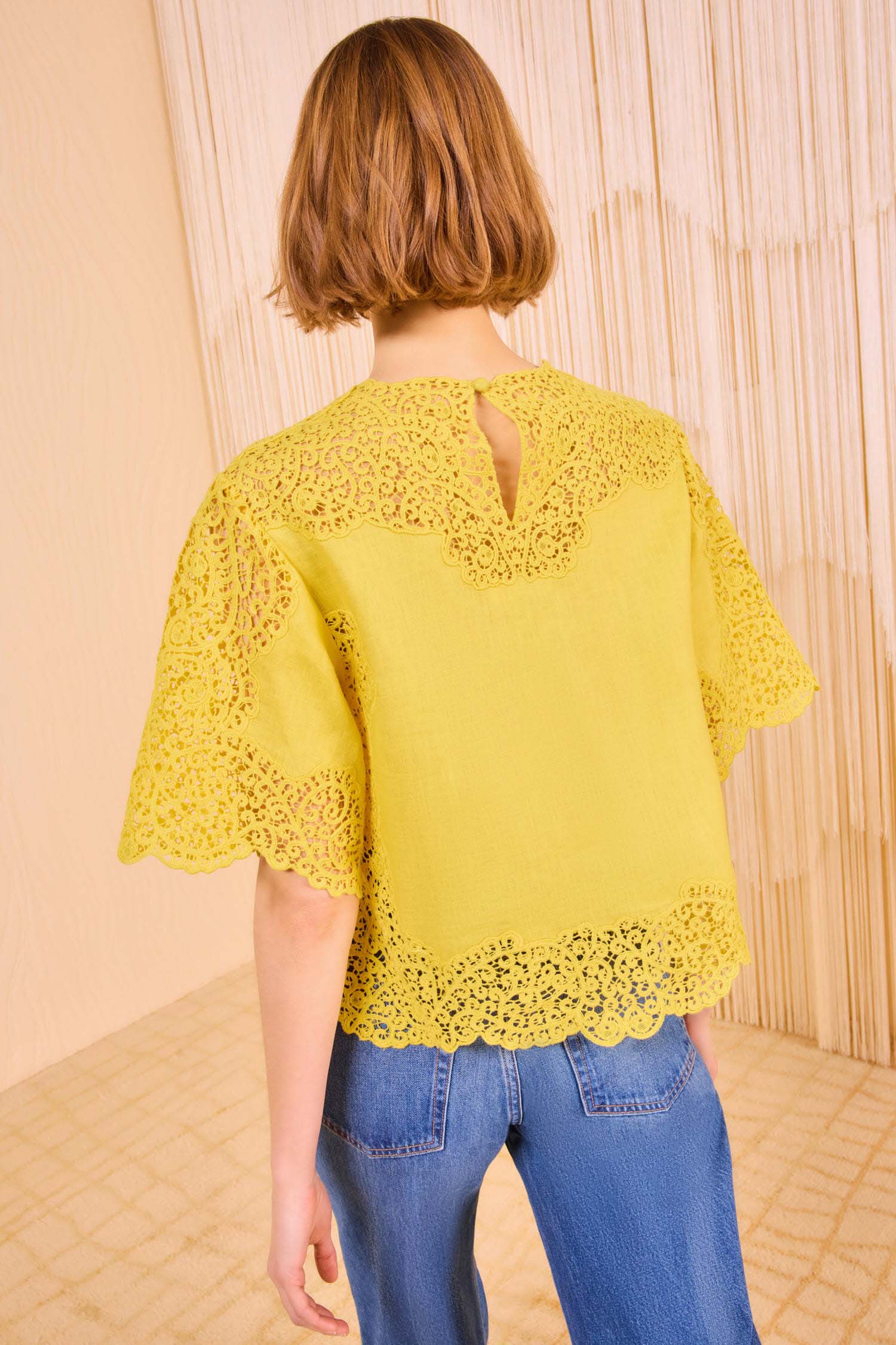 Kadene Short Sleeve Blouse - Citrine