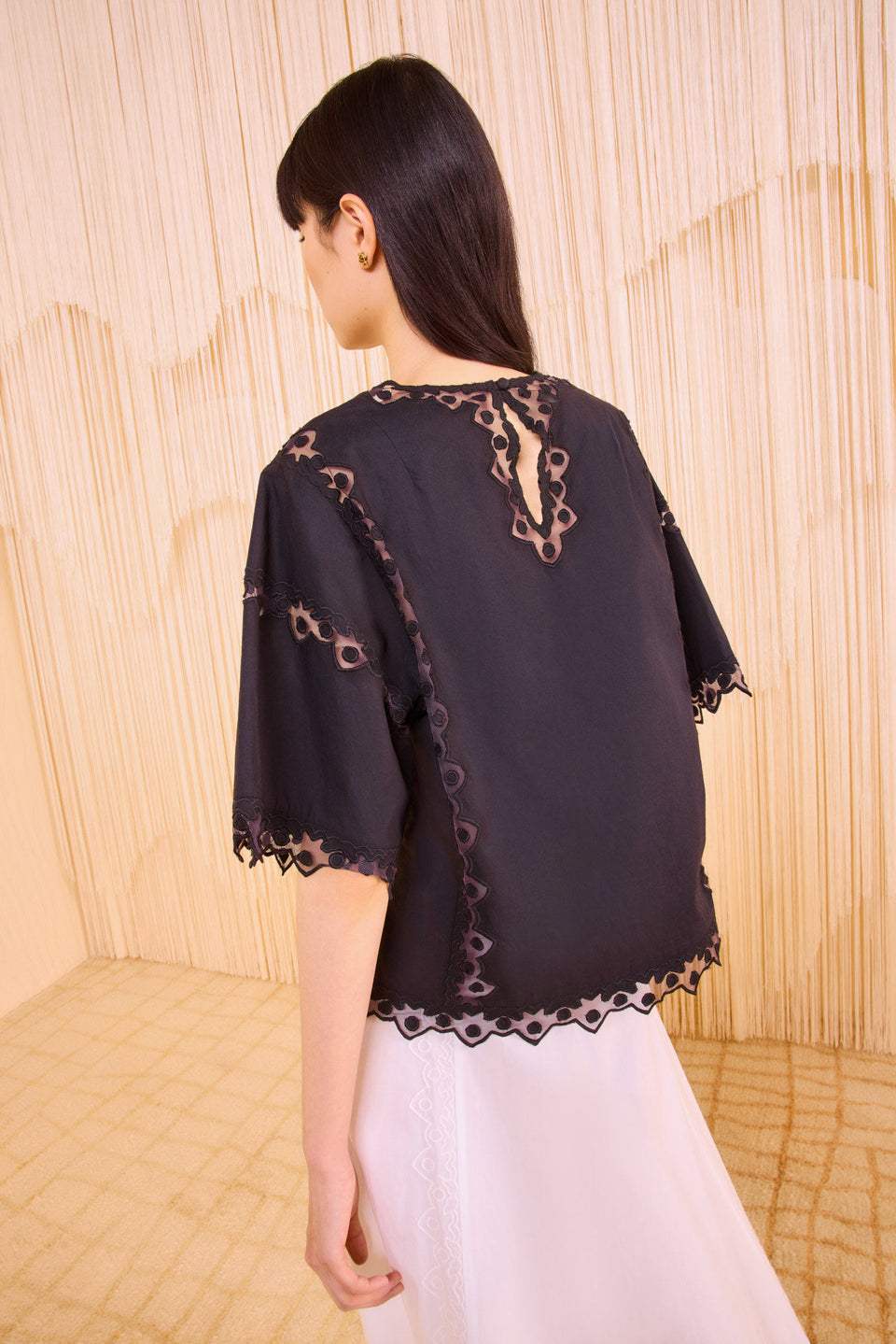 Kai Short Sleeve Top - Noir