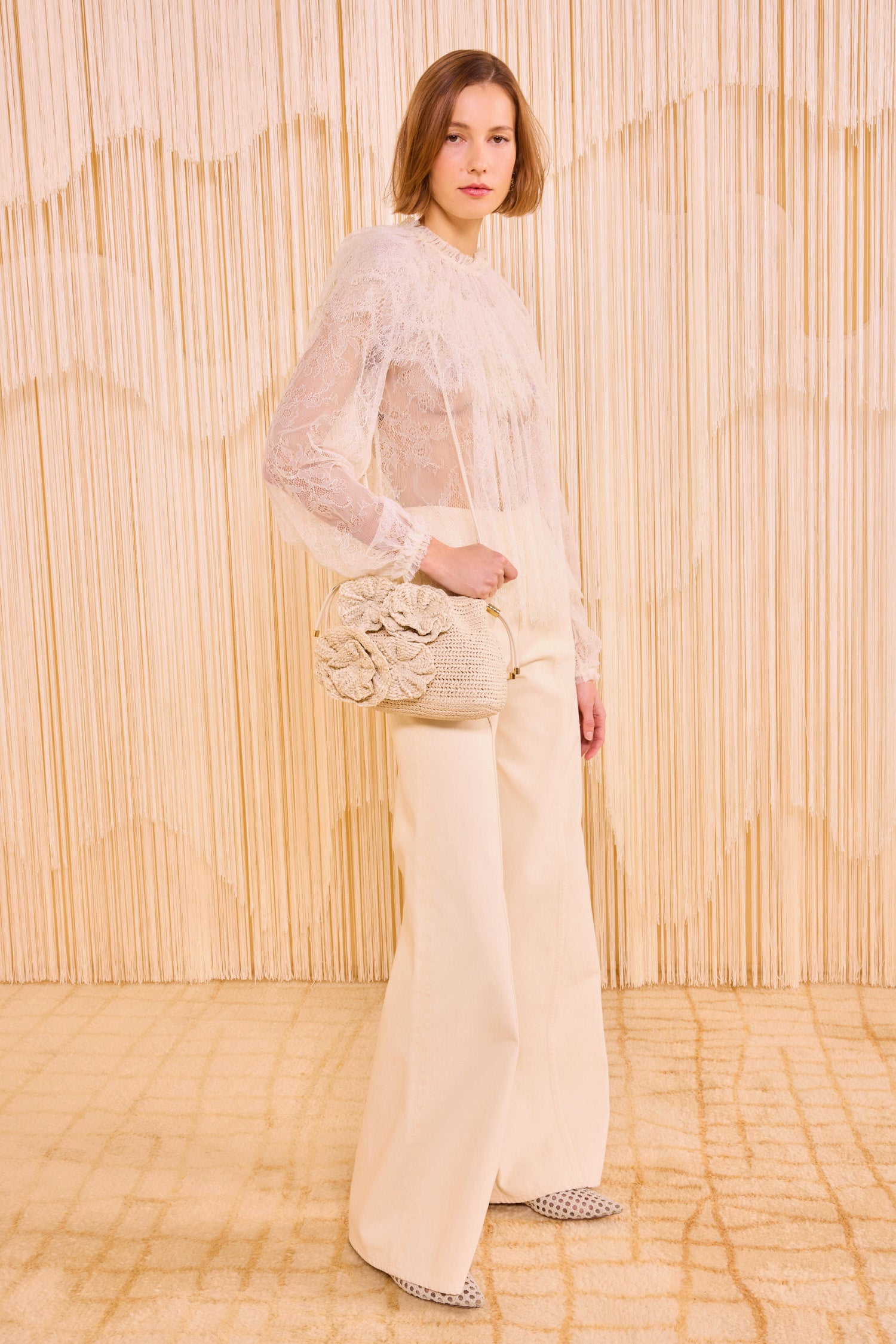 Ulla Johnson Lali Floral Clutch - Cowrie