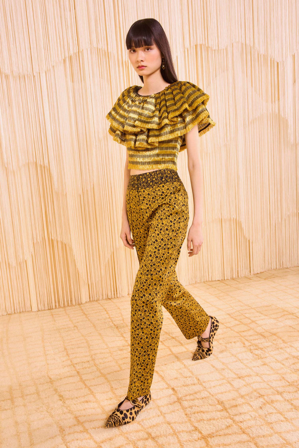 Louis Mid Waist Pant - Lynx