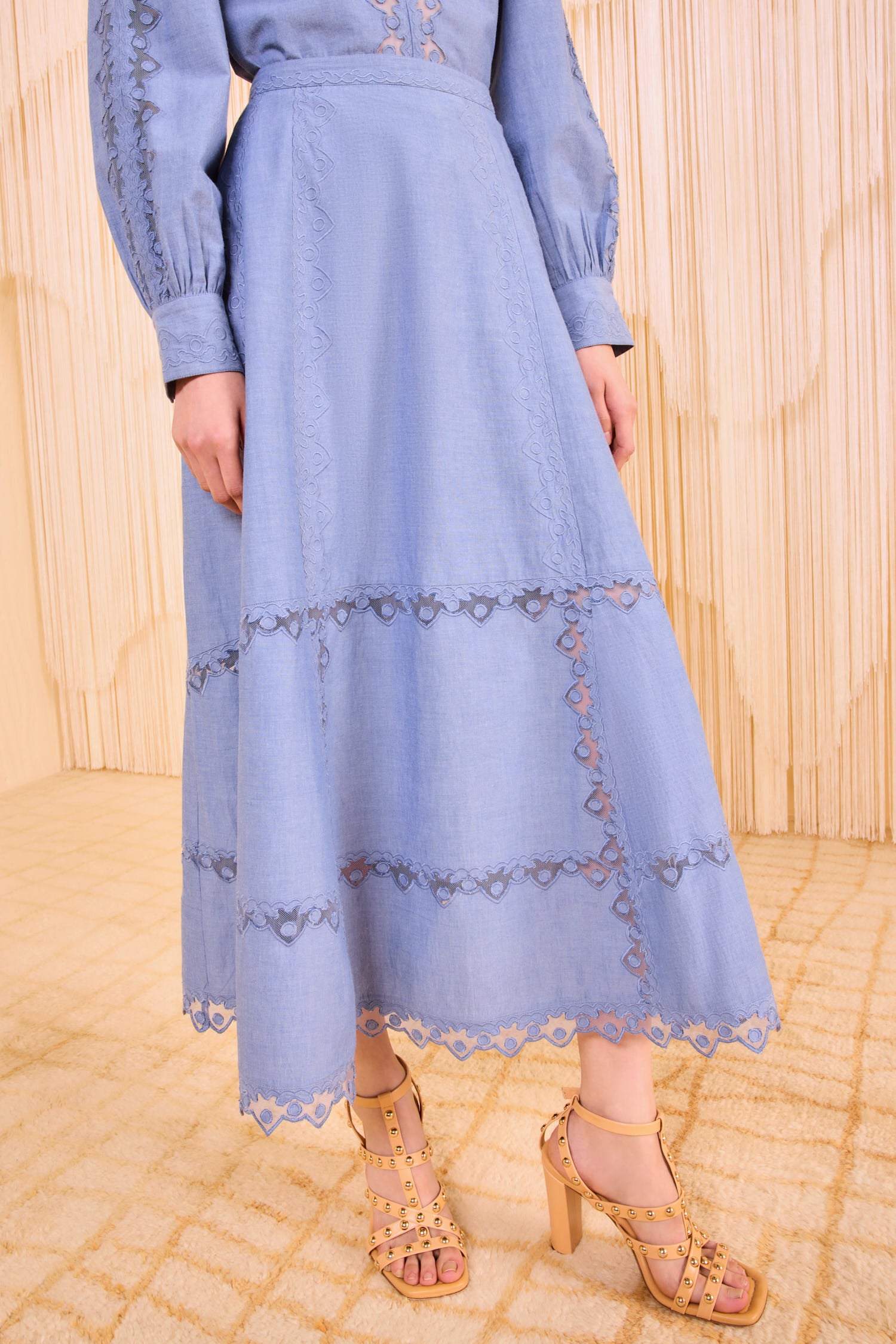 Lucia Flared Skirt - Chambray