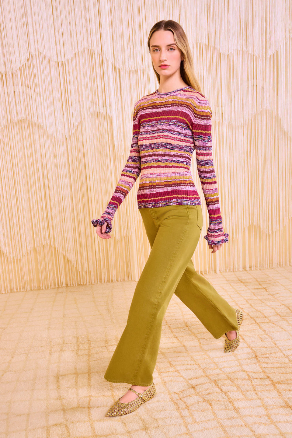 Maci Long Sleeve Knit Pullover - Prism