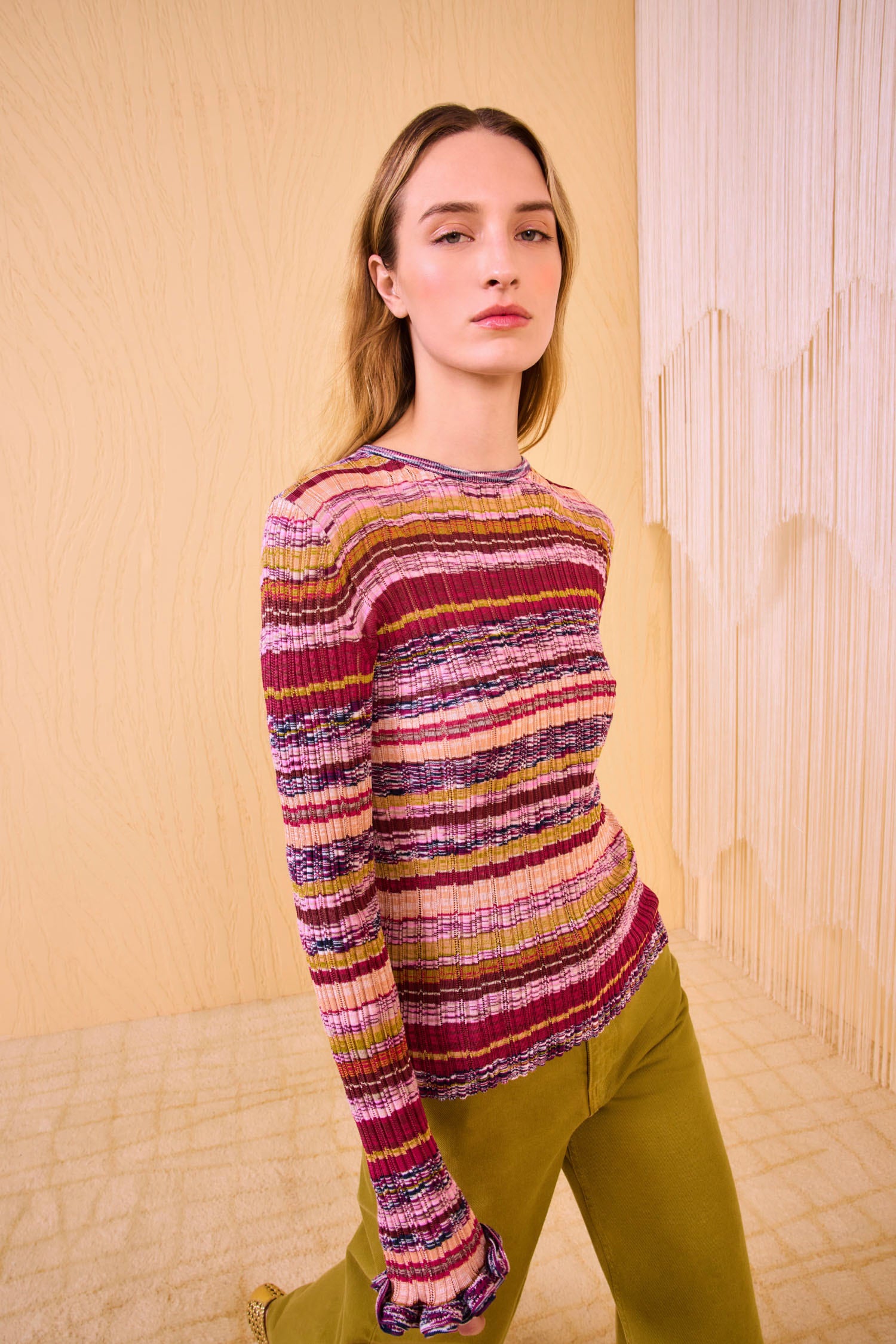 Maci Long Sleeve Knit Pullover - Prism