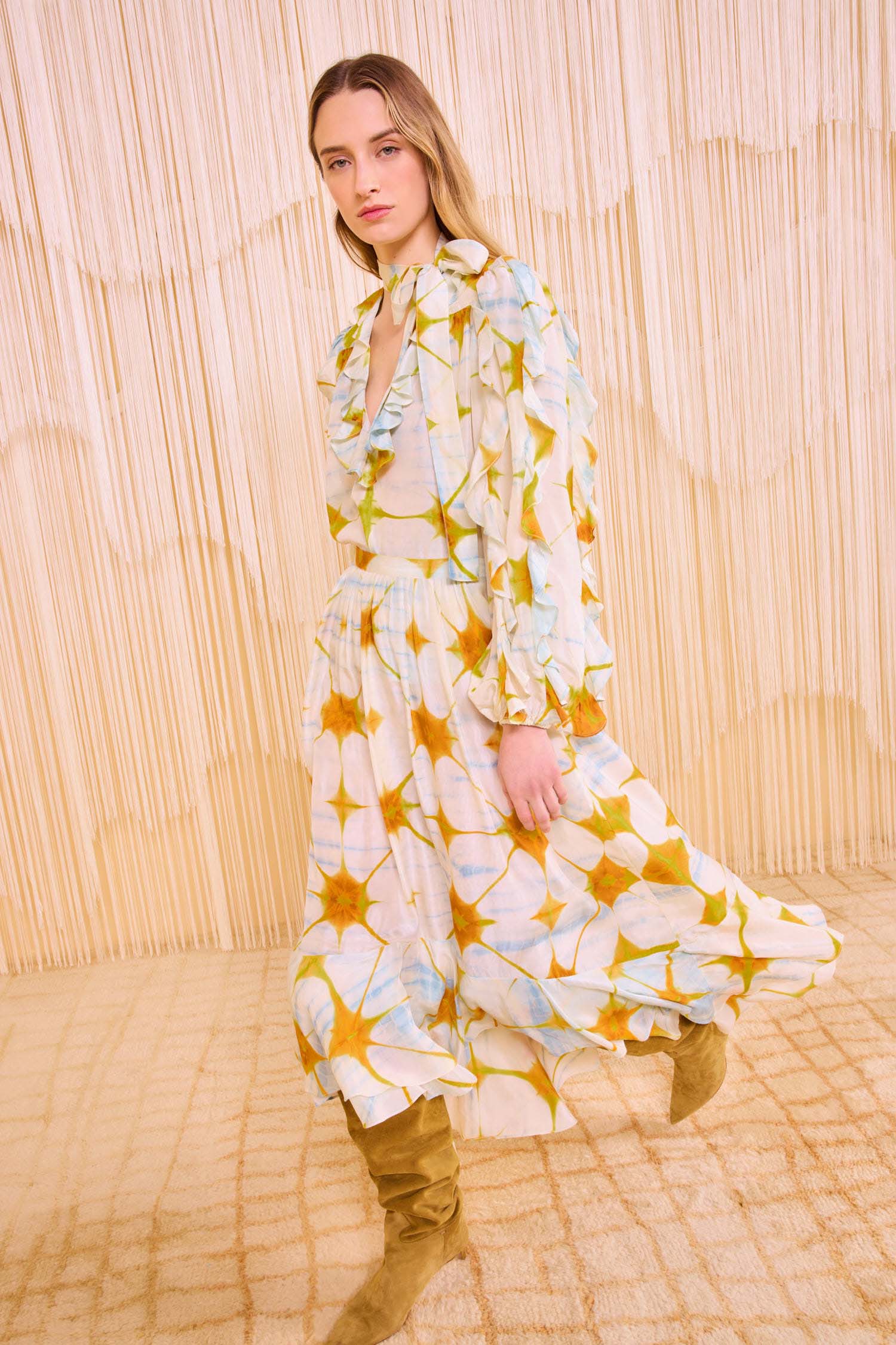 Ulla Johnson Mae High Low Skirt - Dawn