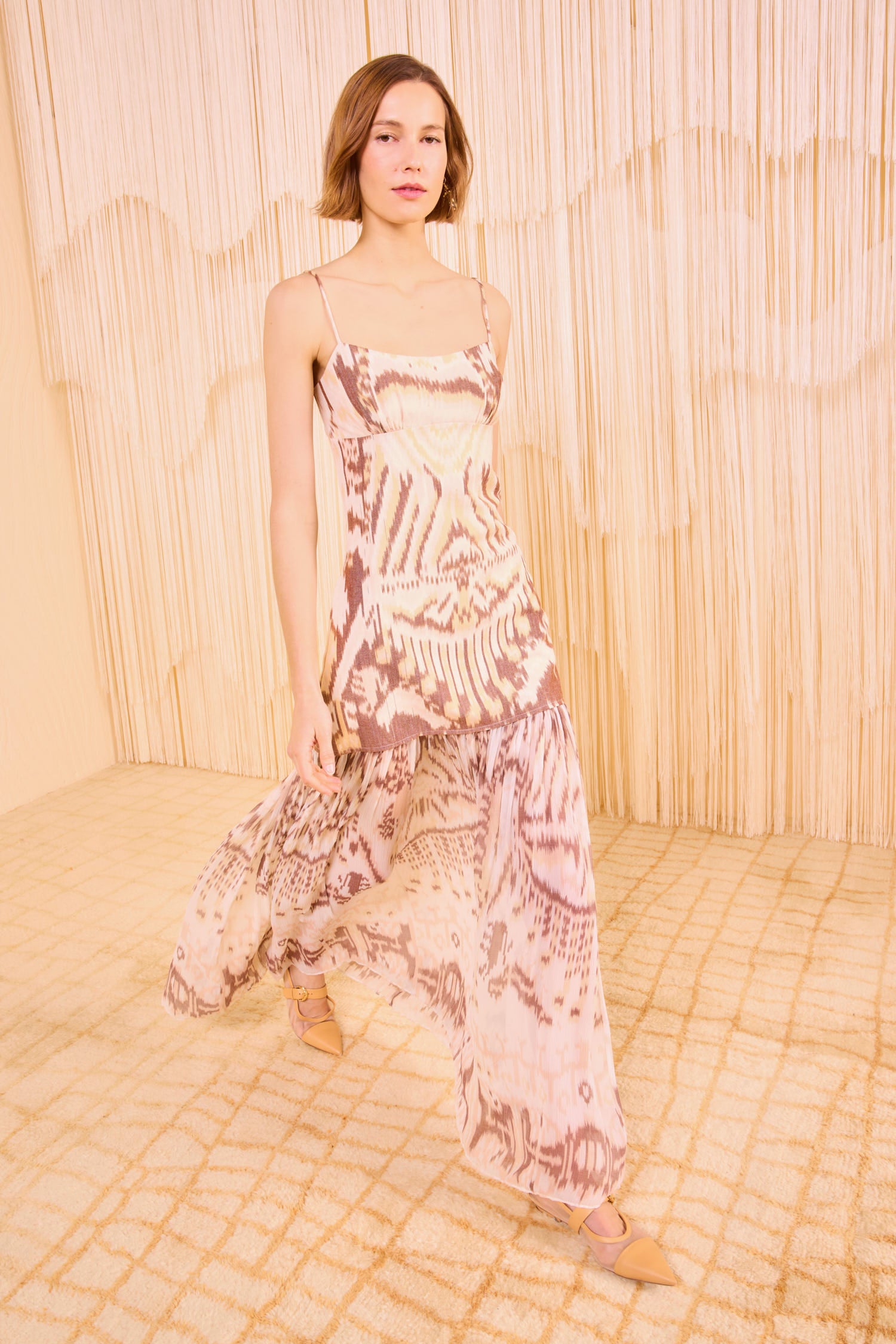 Marisol Drop Waist Gown - Moonstone