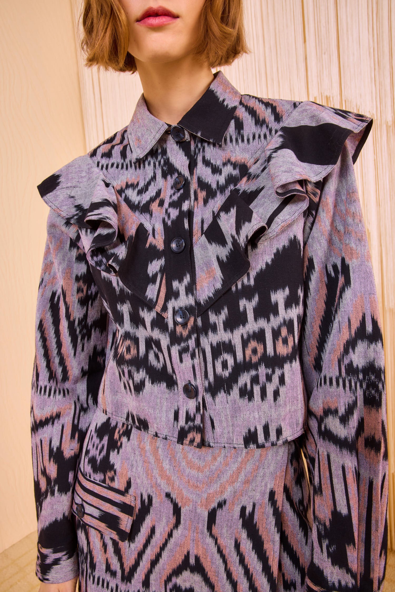 Mathilde Long Sleeve Blouse - Tigereye