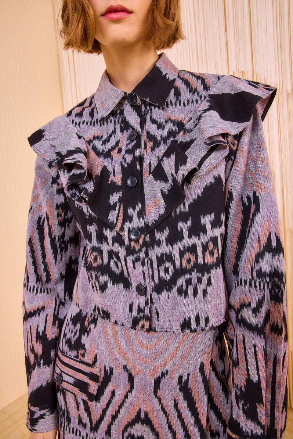Mathilde Long Sleeve Blouse - Tigereye