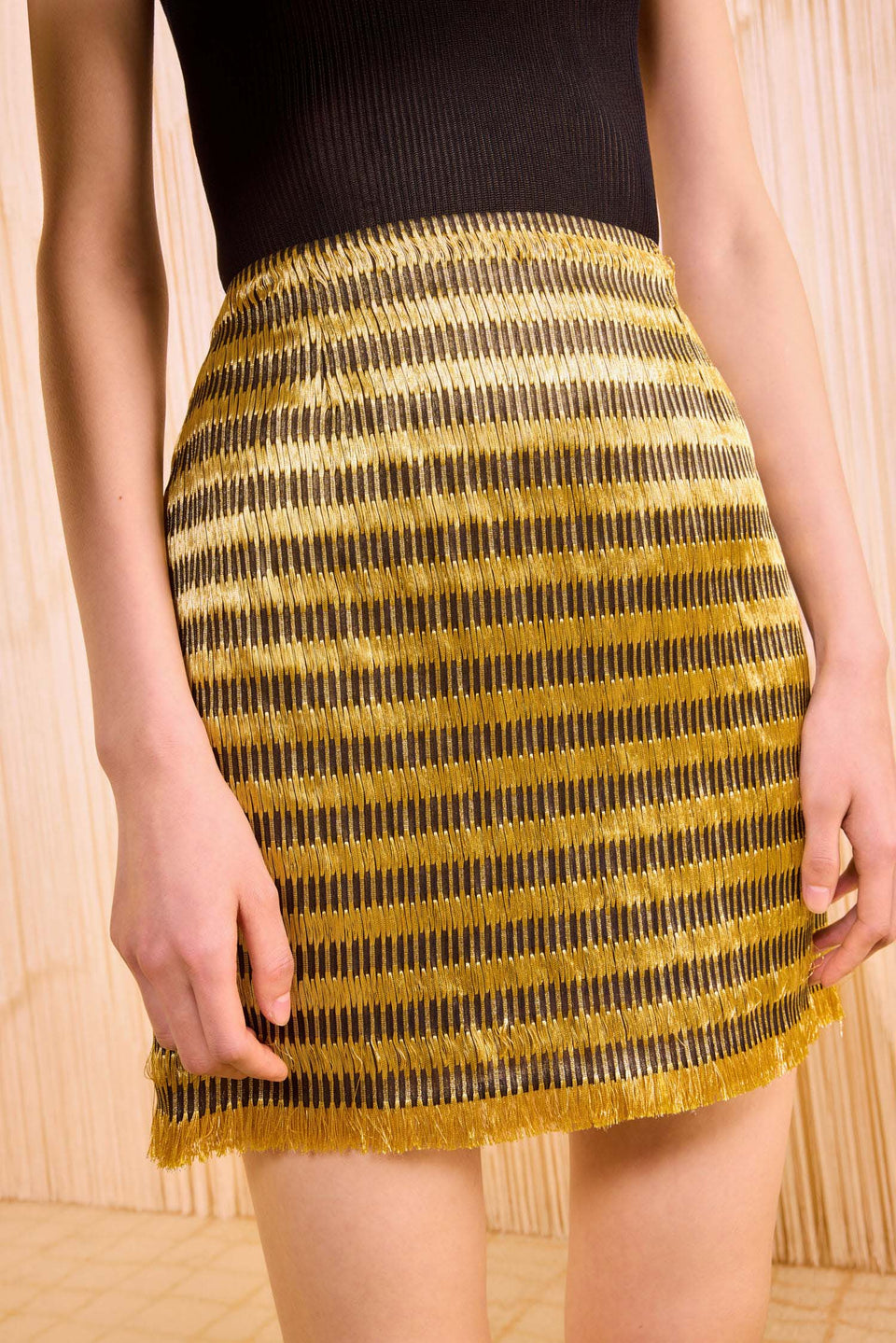Mere Mini Skirt - Gold Spun