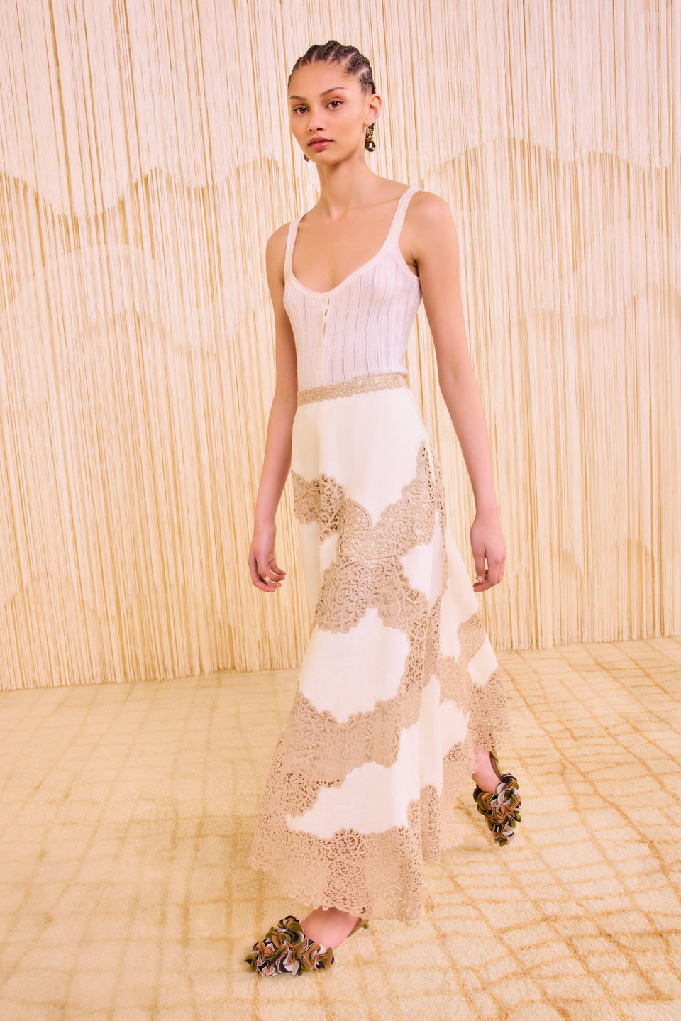 Omila Handkerchief Skirt - Travertine