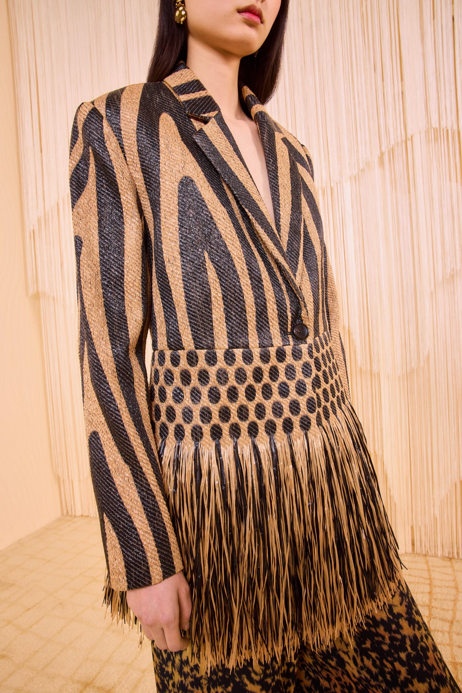 Ulla Johnson Priya Fringe Blazer - Tapir