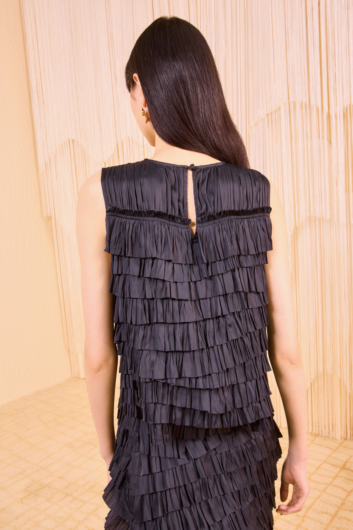 Quinn Layered Sleeveless Top - Noir