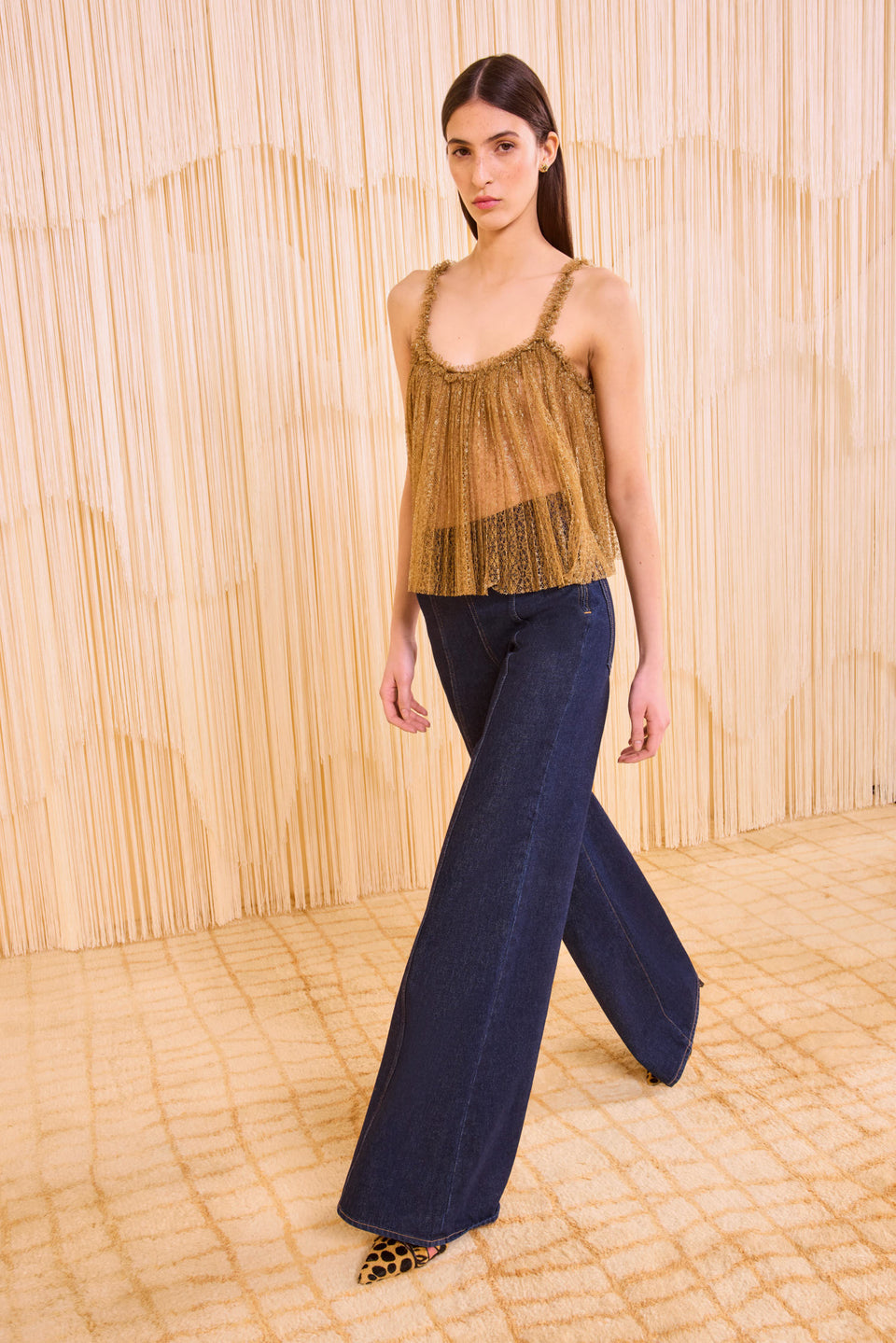 Romy Pleated Cami Top - Burnish