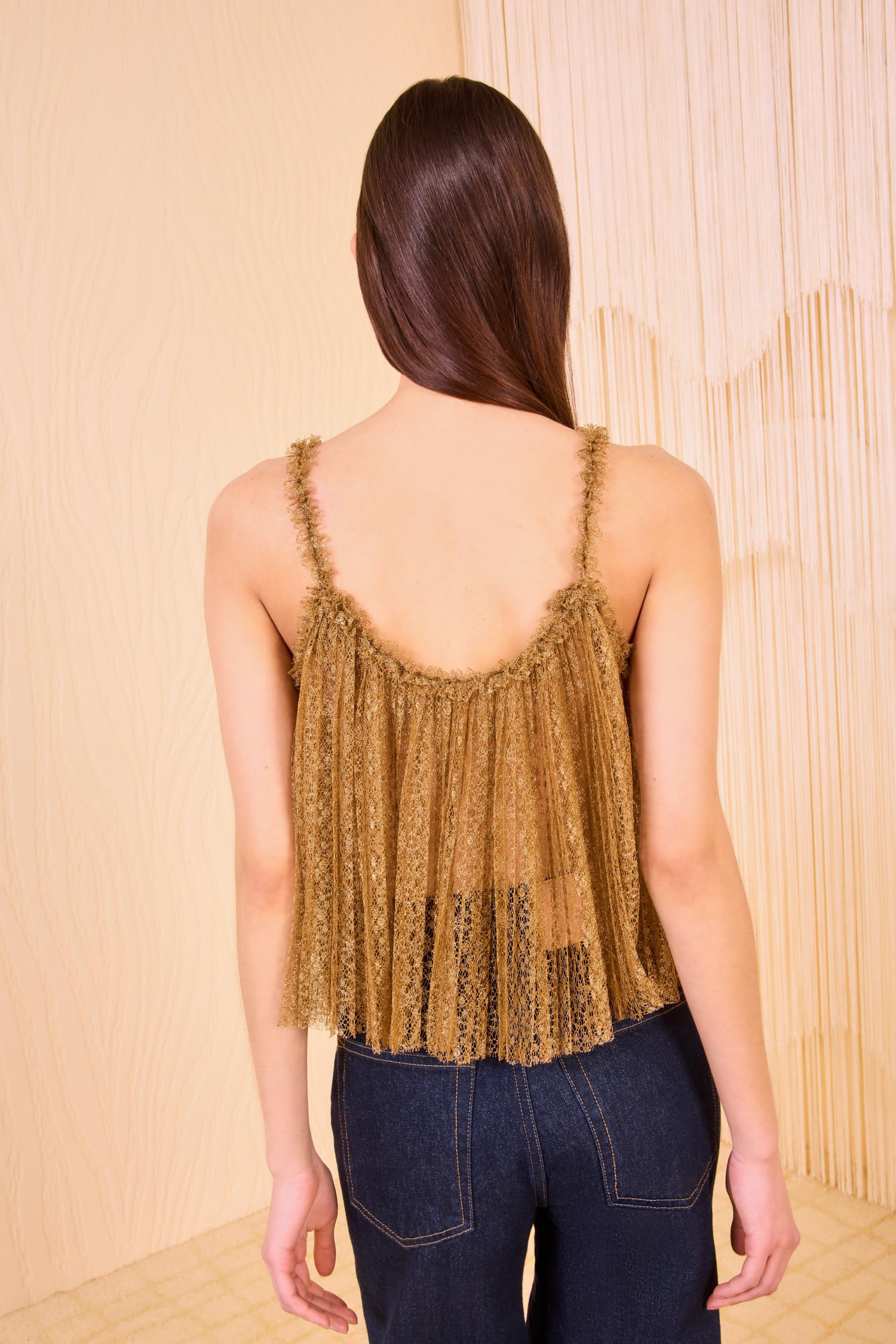 Ulla Johnson Romy Pleated Cami Top - Burnish