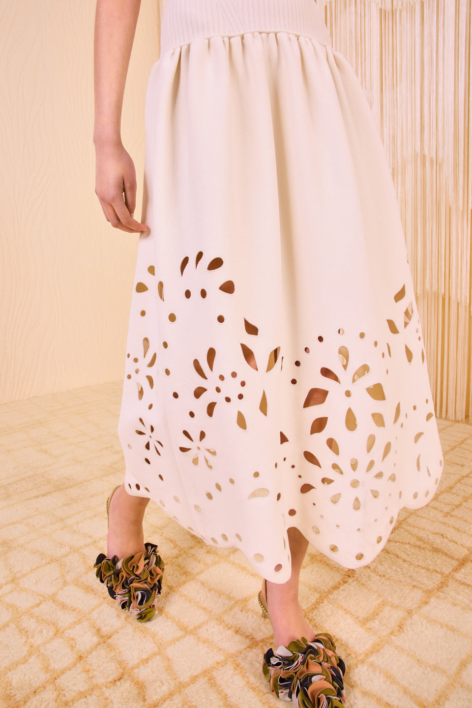 Rosaline Sleeveless Drop Waist Knit Midi - Cowrie