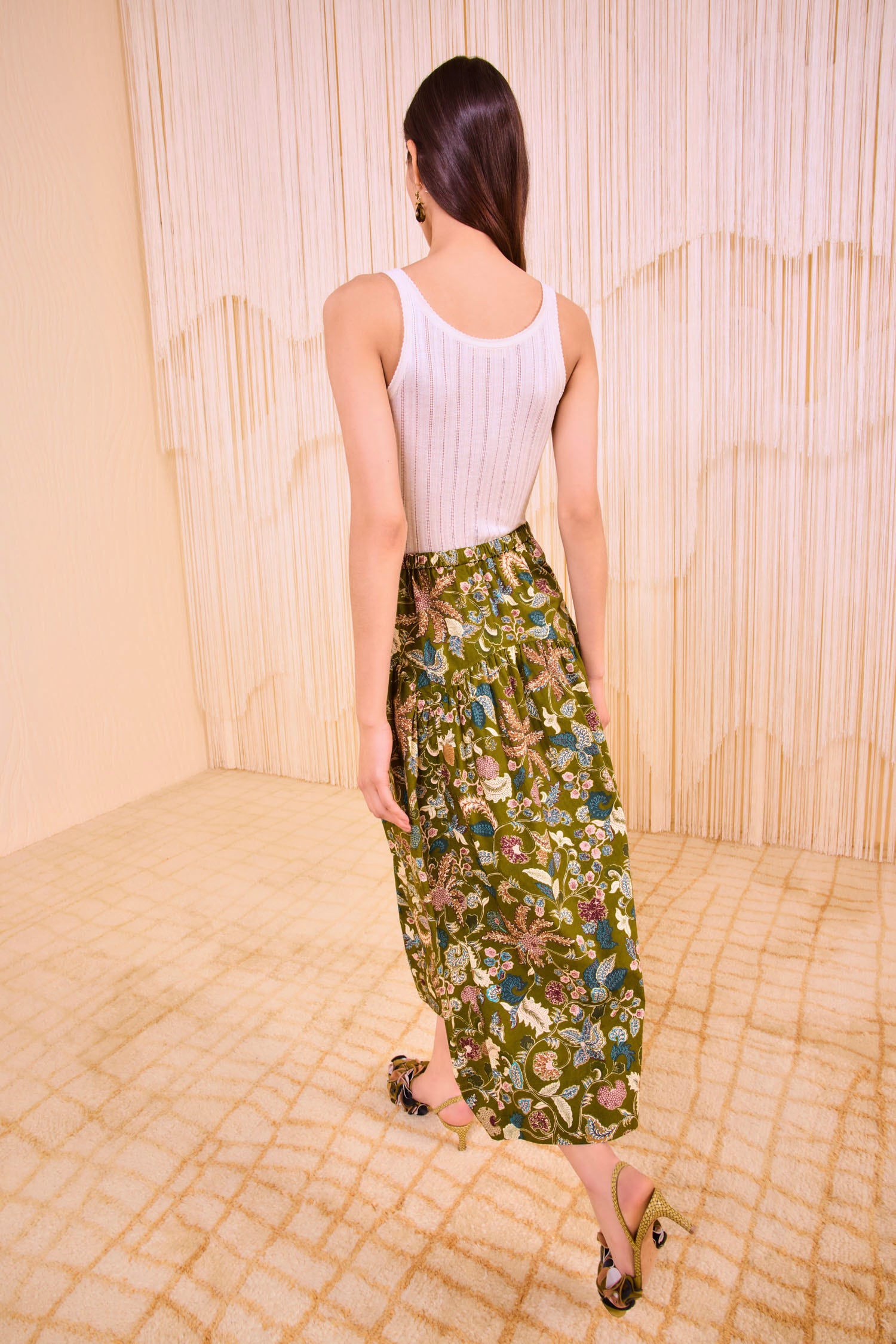Rosen Tie Waist Skirt - Lichen