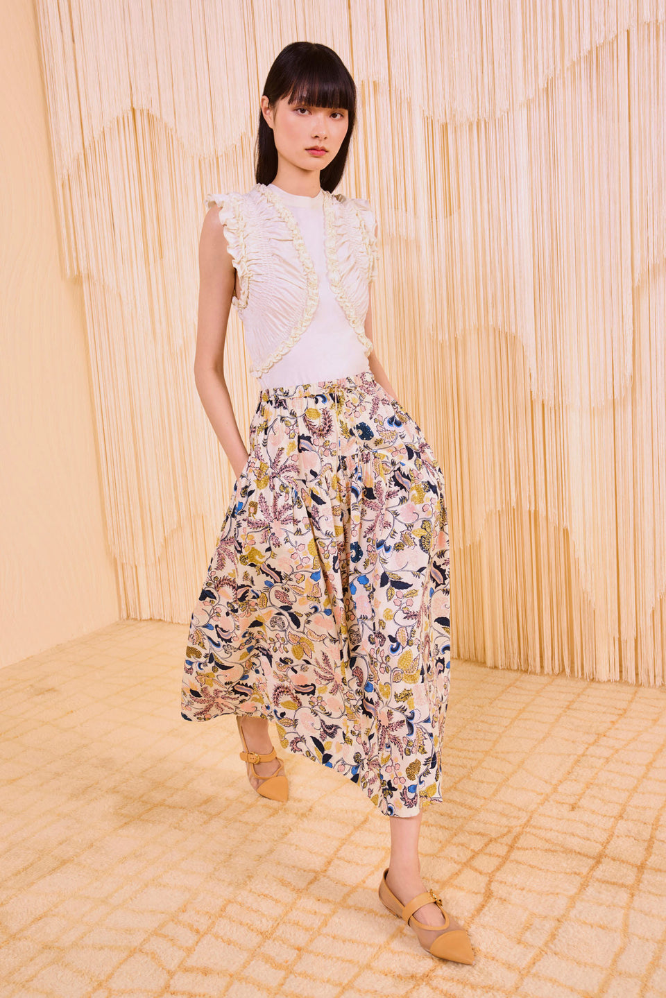 Rosen Tie Waist Skirt - Magnolia