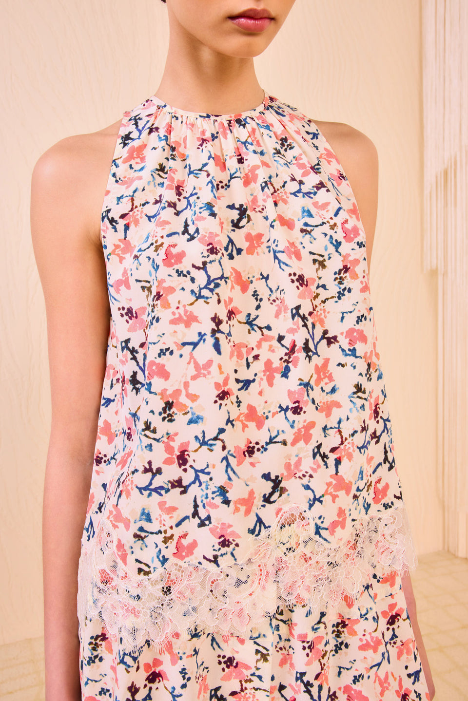 Sierra Halter Neck Top - Plumeria