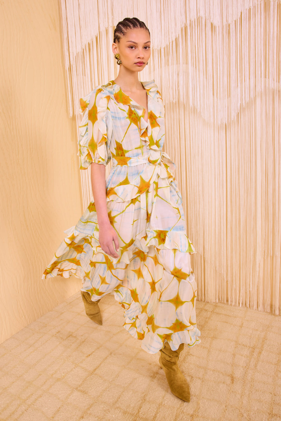 Tida Short Sleeve Midi Dress - Dawn