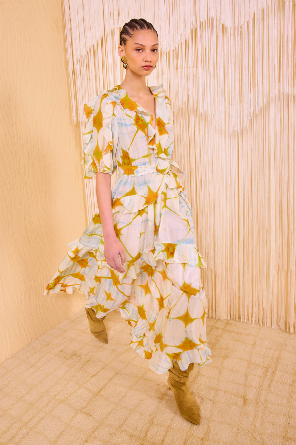 Tida Short Sleeve Midi Dress - Dawn