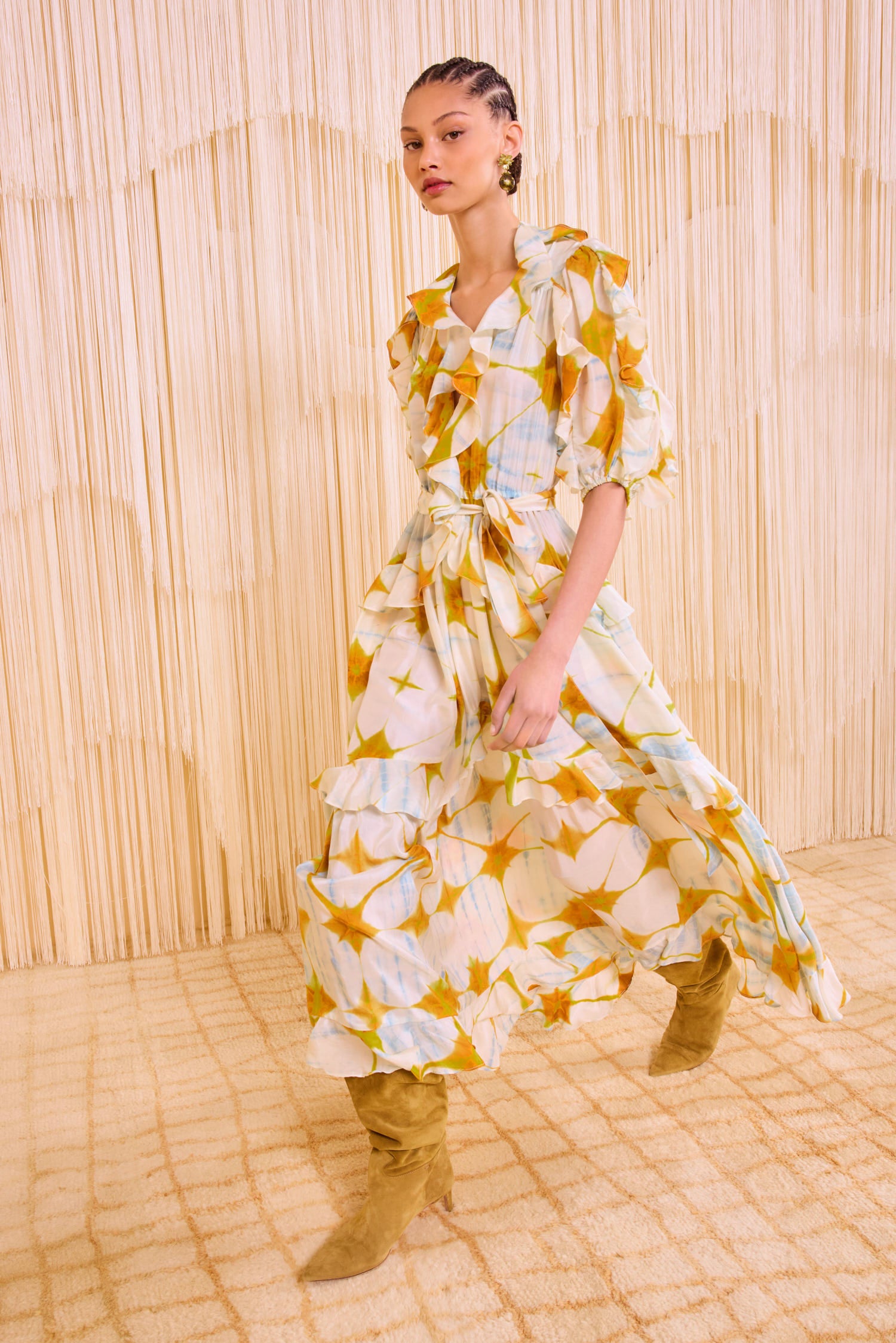 Ulla Johnson Tida Short Sleeve Midi Dress - Dawn