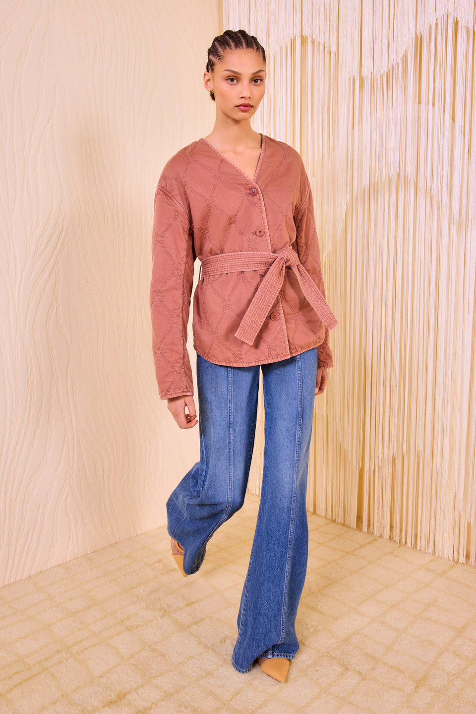 Wren Quilted Coat - Mesa