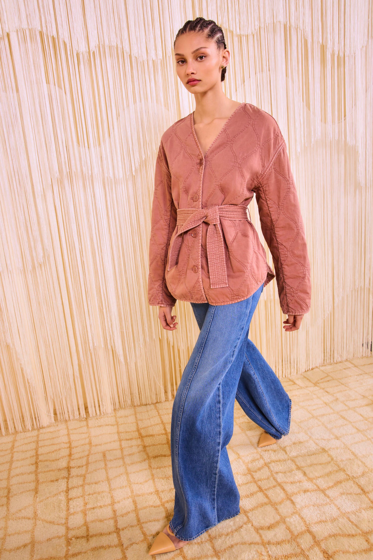 Wren Quilted Coat - Mesa