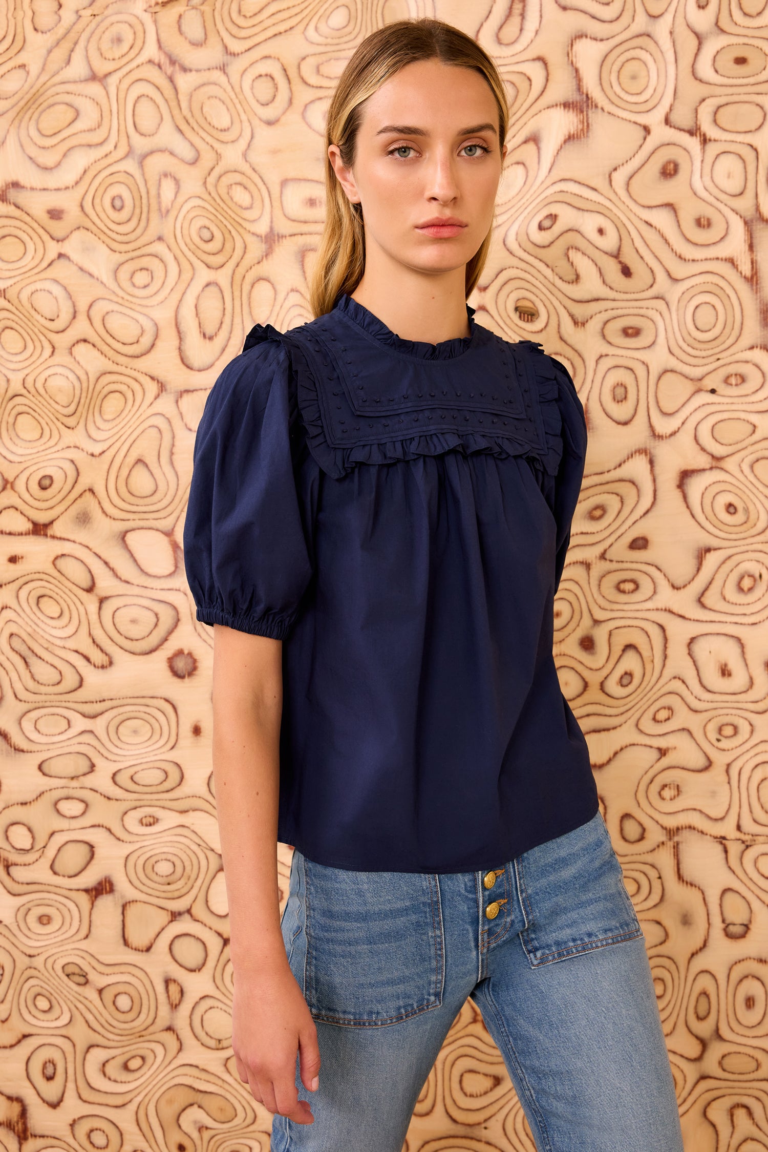 Adeline Puff Sleeve Top - Midnight